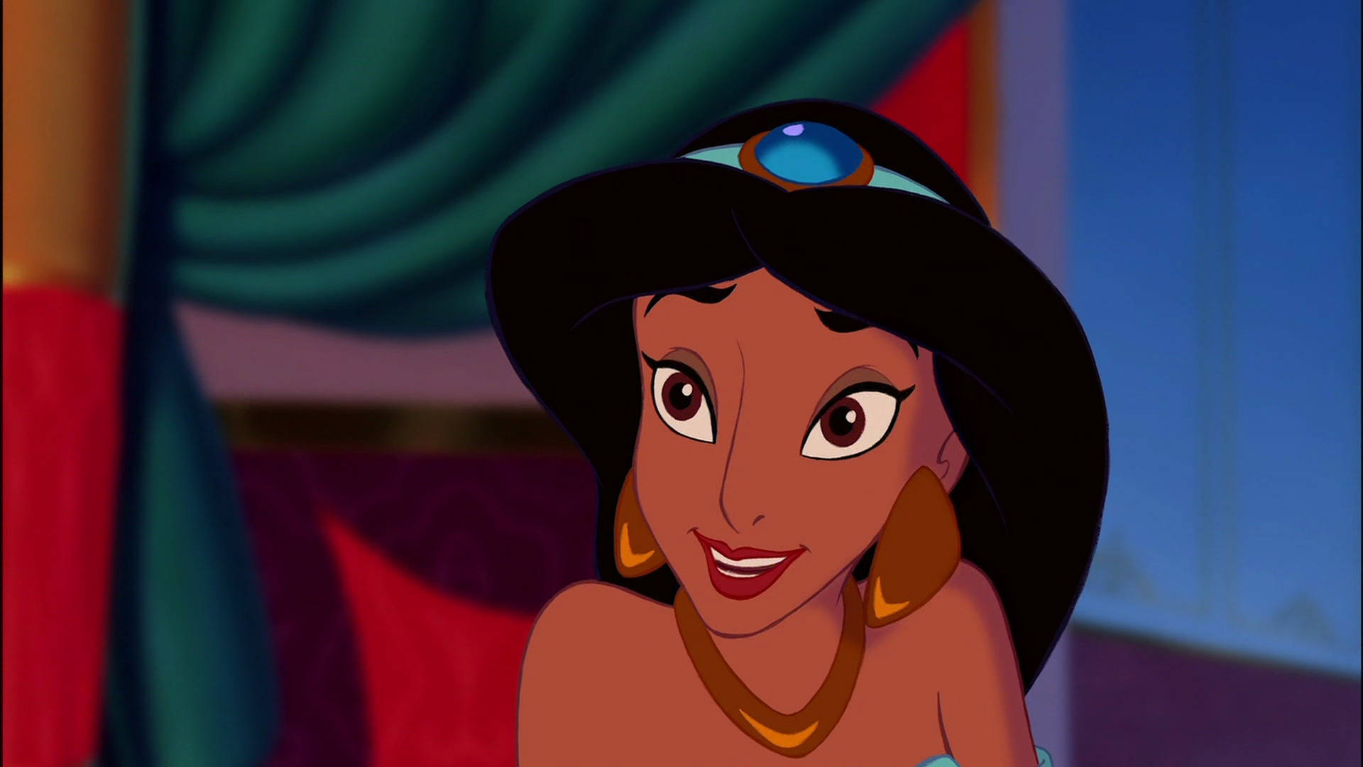 Disney Princess Jasmine Smiling Background