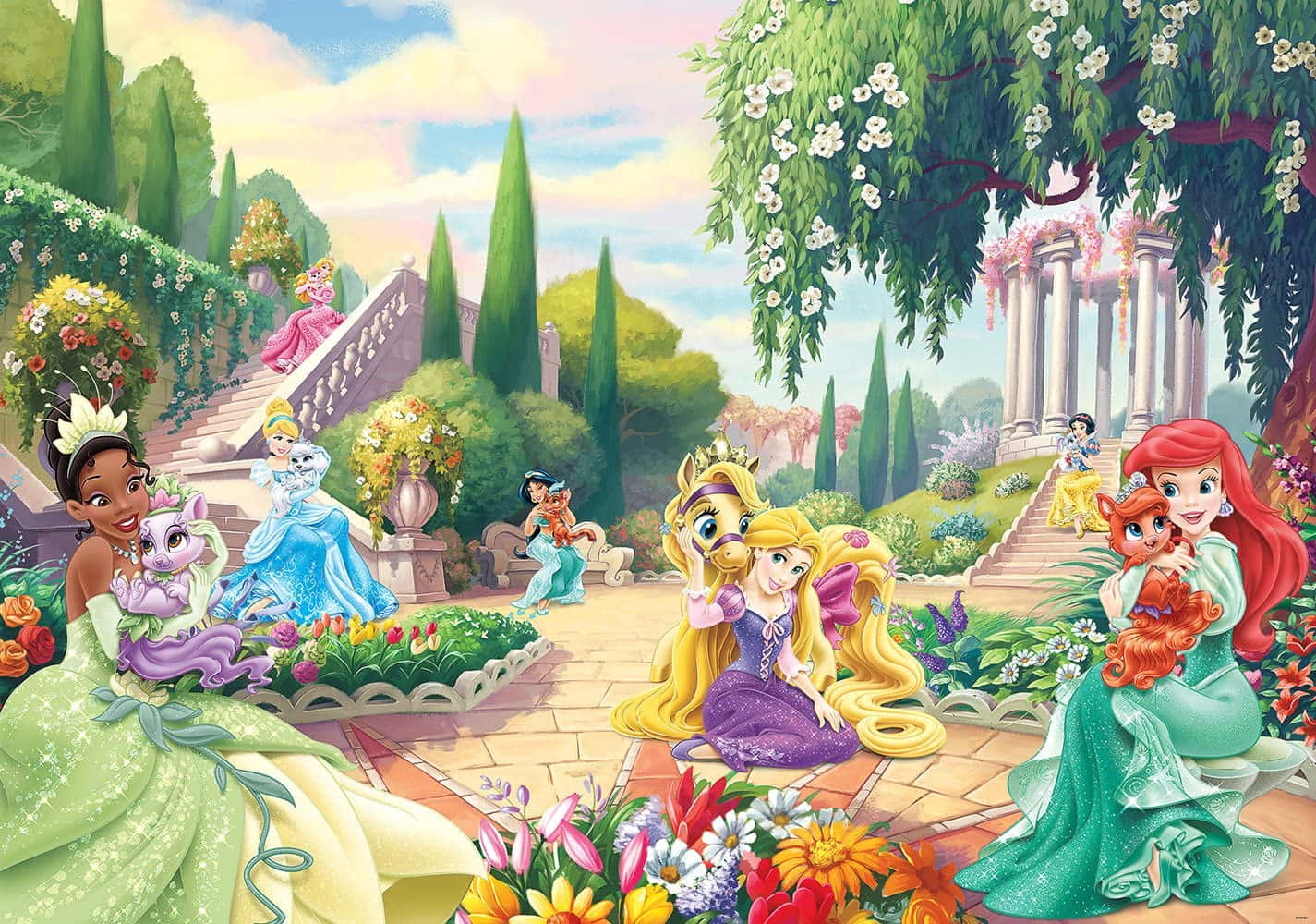 Disney Princesses In The Garden