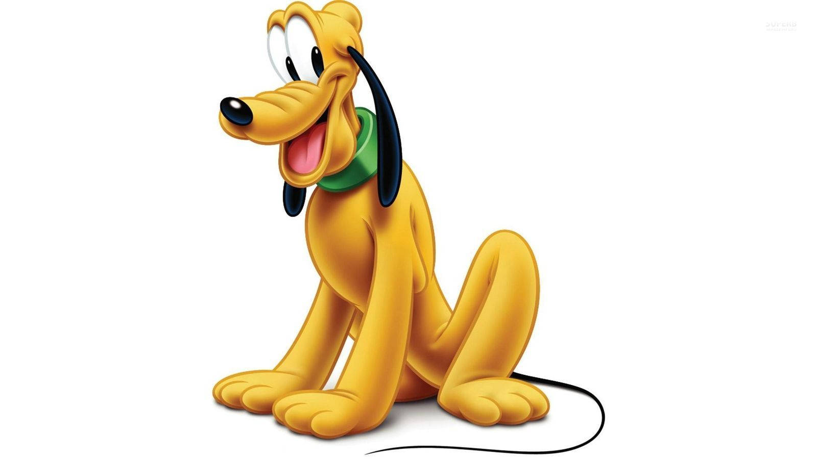 Disney's Cheerful Pluto Playing Fetch In The Green Park