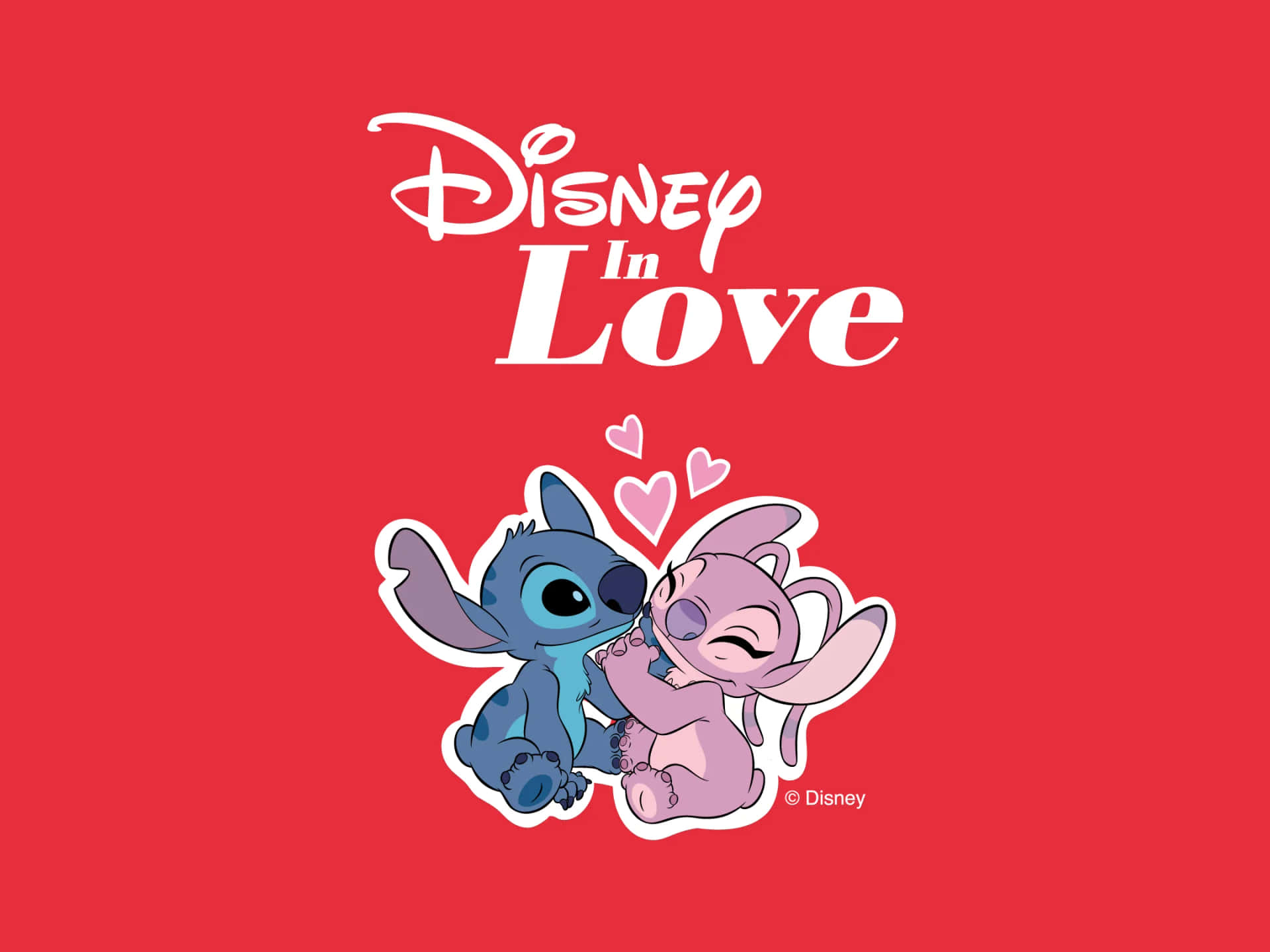 Disney Stitchand Angel In Love Background