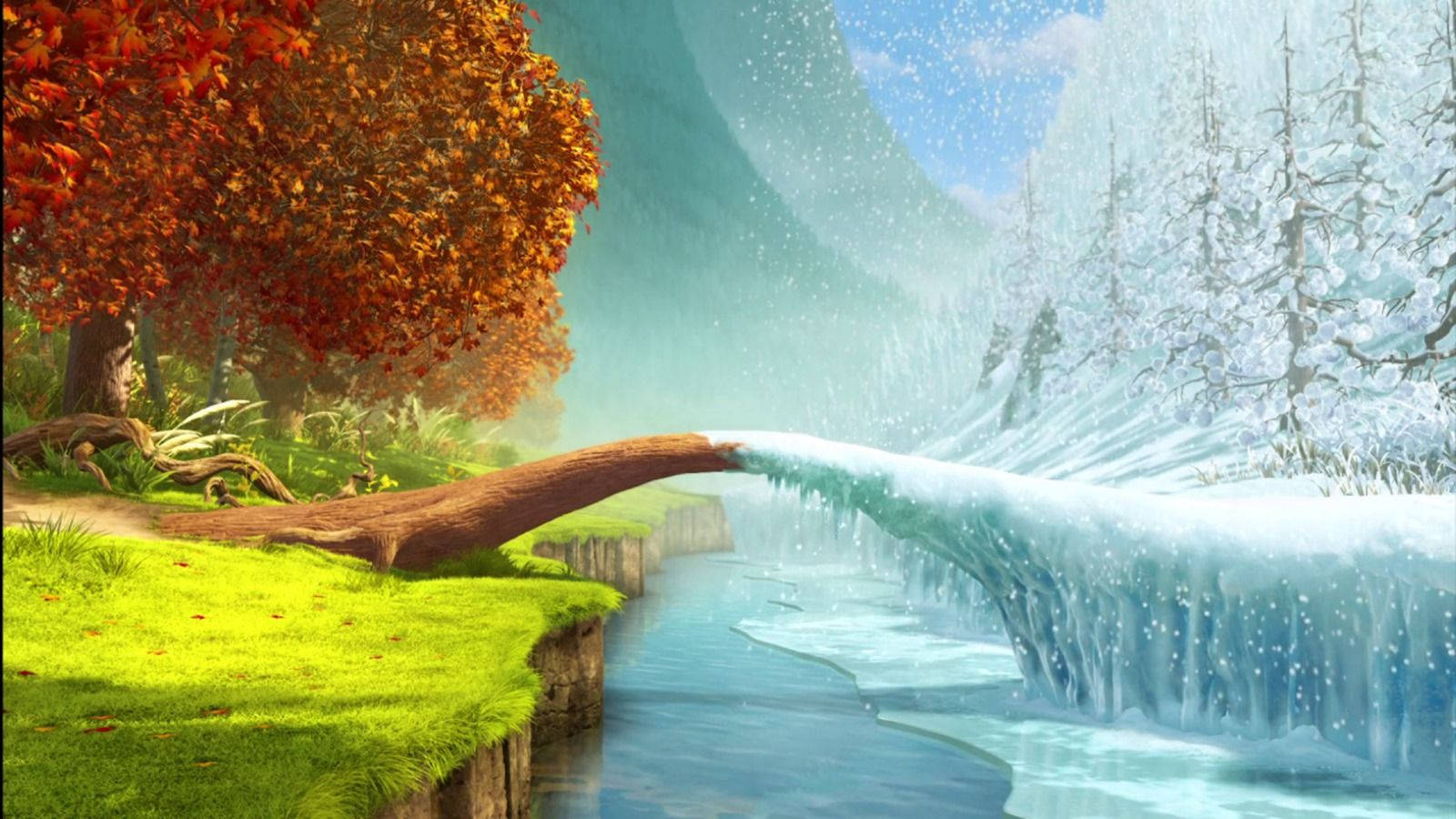 Disney Tinkerbell Boundary To Winter Background