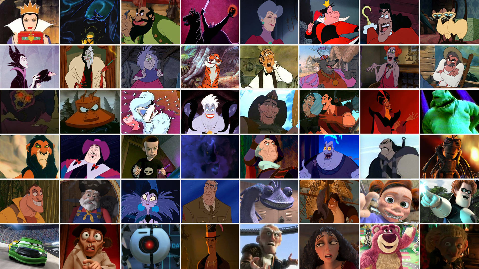 Disney Villains Collage Background