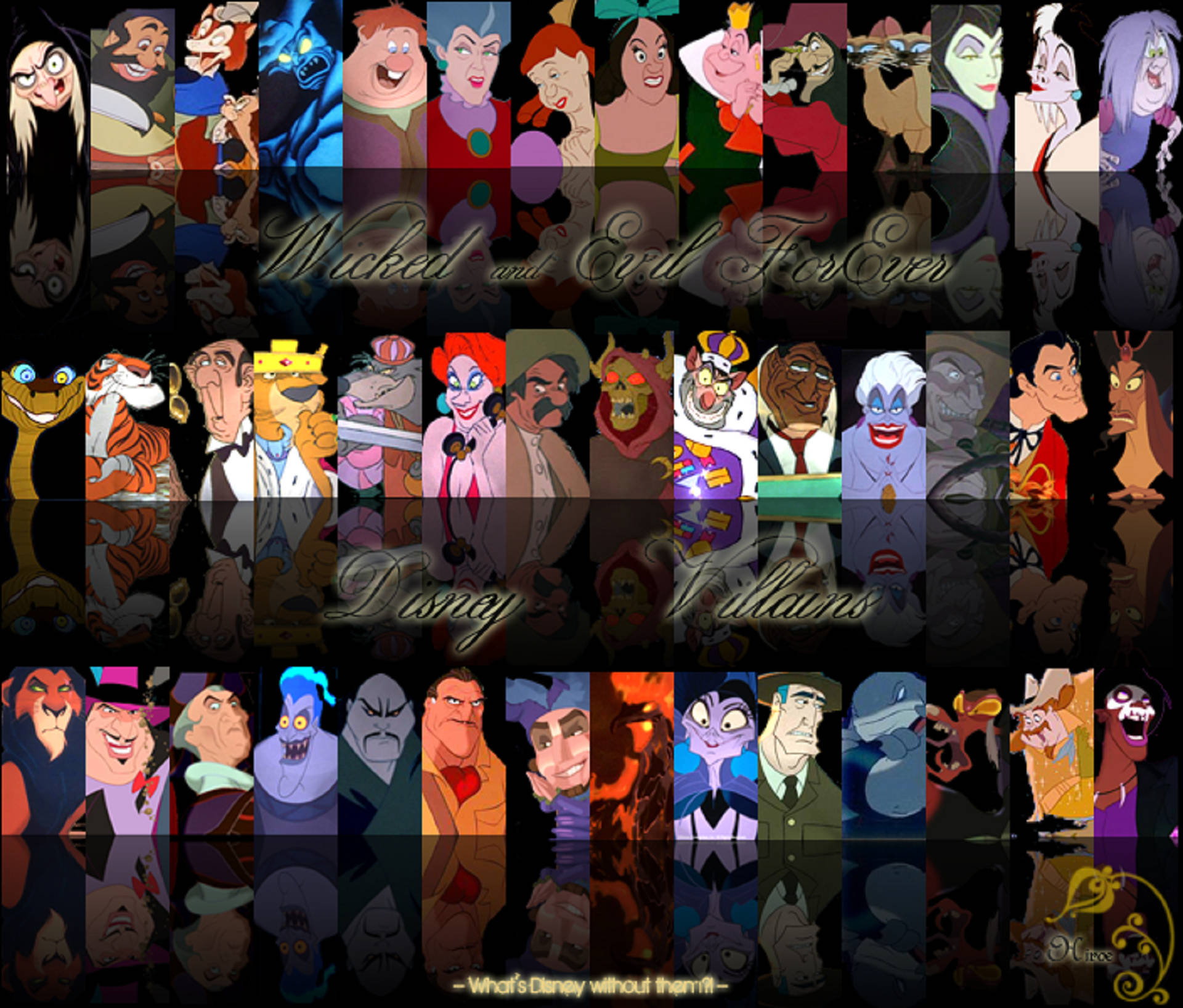 Disney Villains Photomontage Background