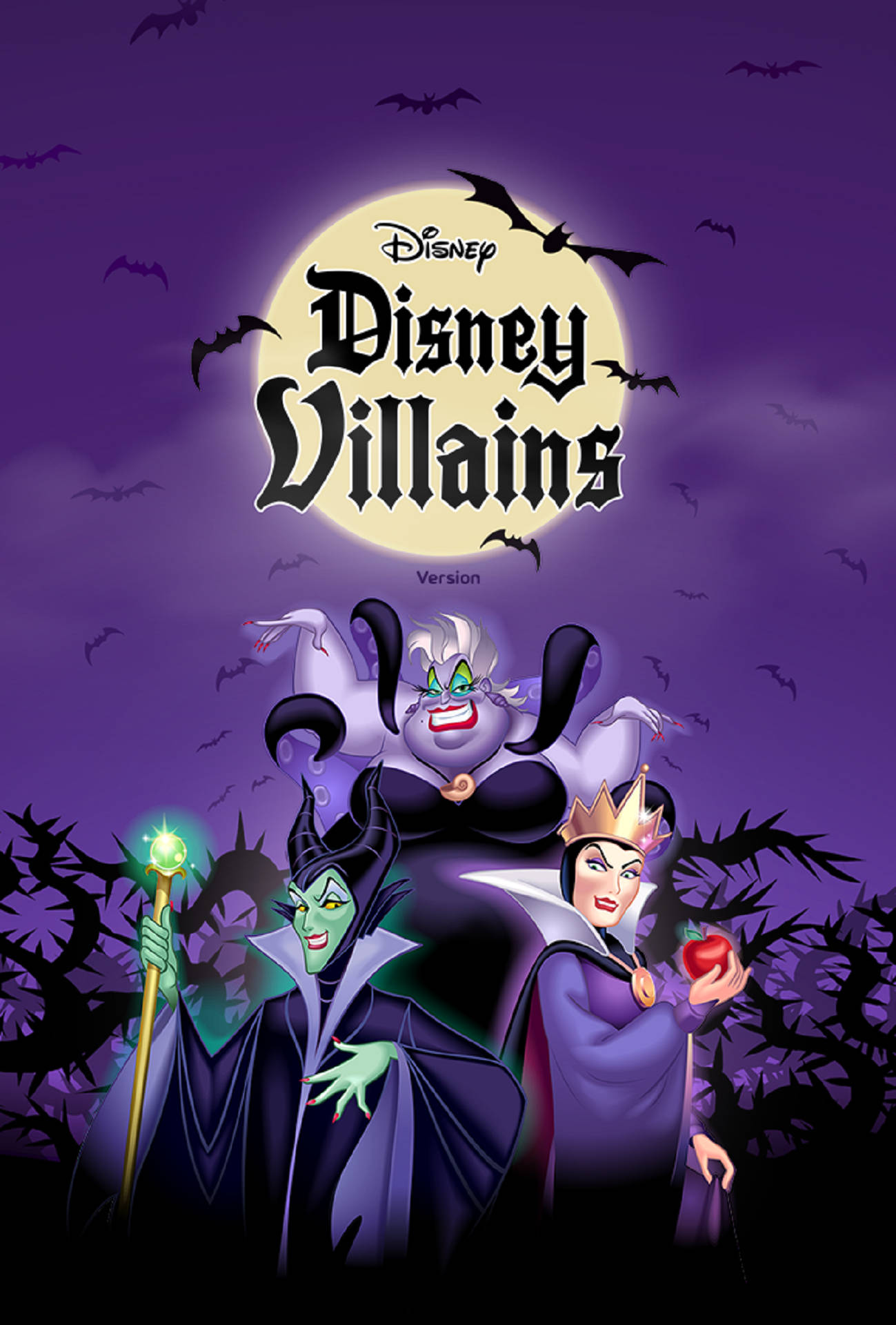 Disney Villains Under The Full Moon