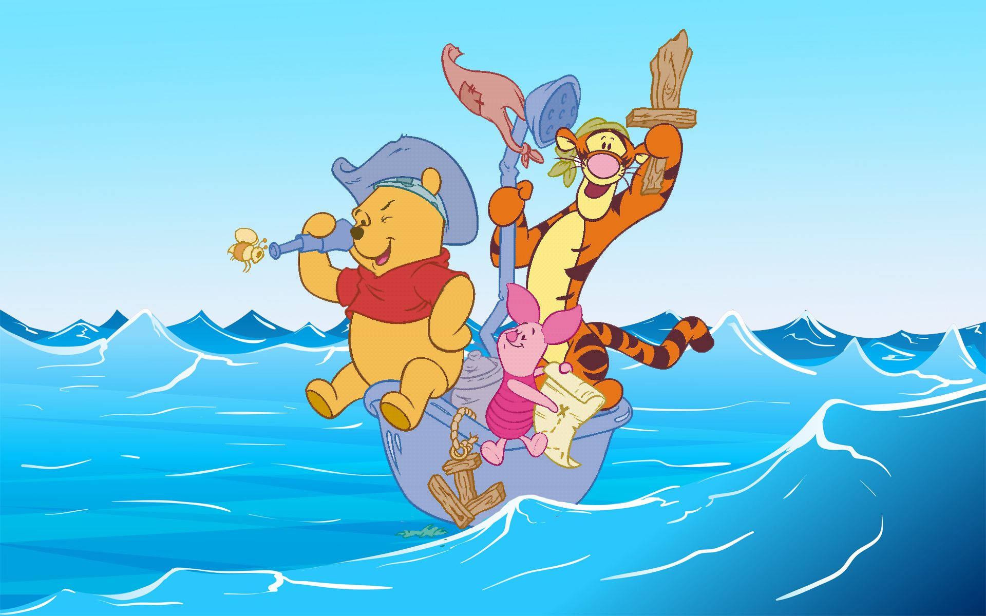 Disney Winnie The Pooh Sailing Background