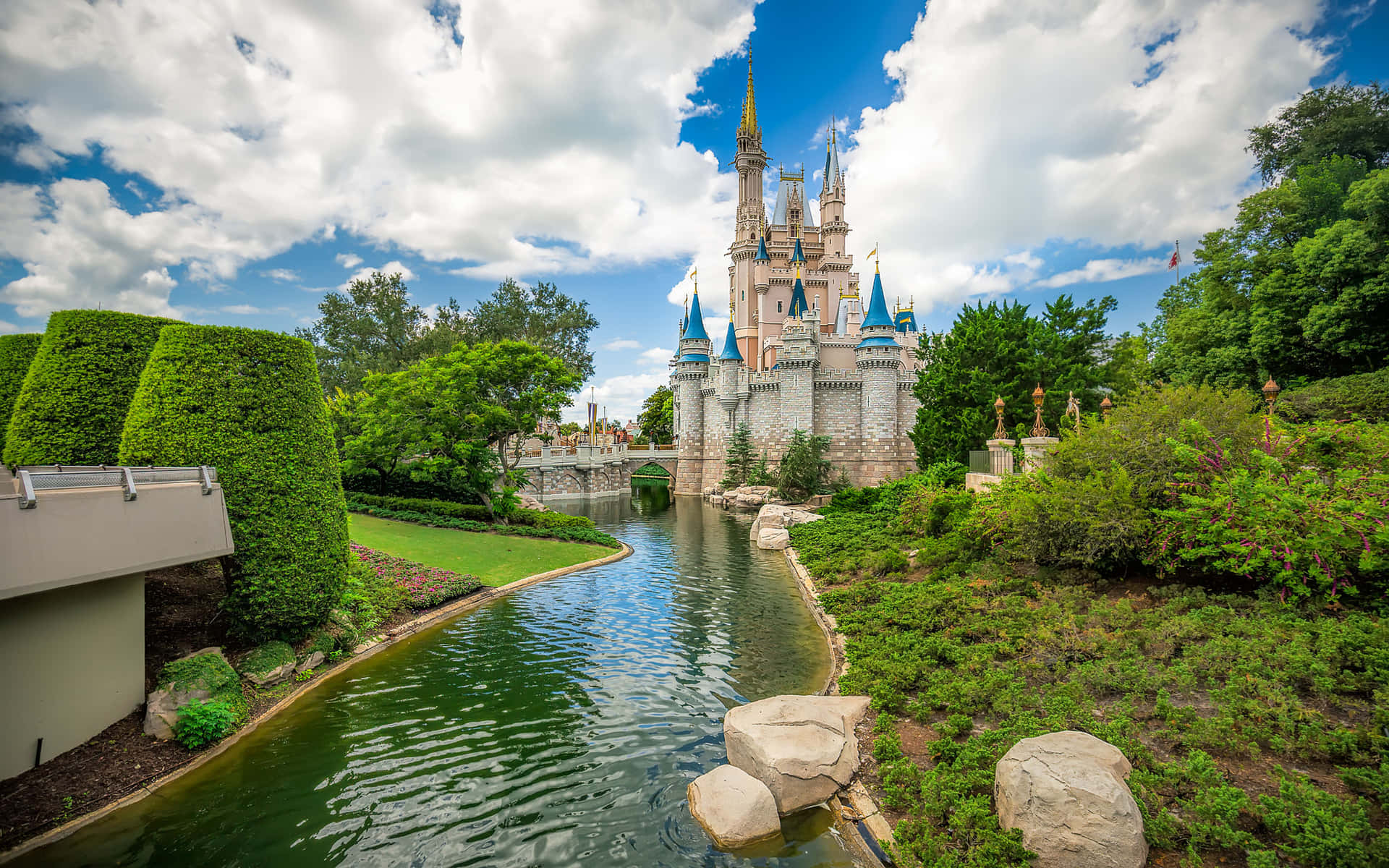 Disney World With Clouds Desktop Background