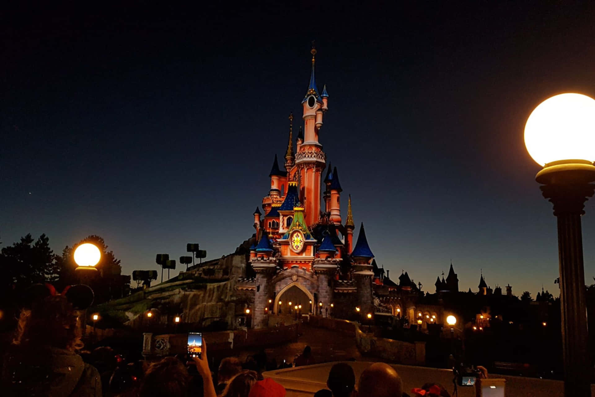 Disneyland Castle Nighttime Spectacle Background
