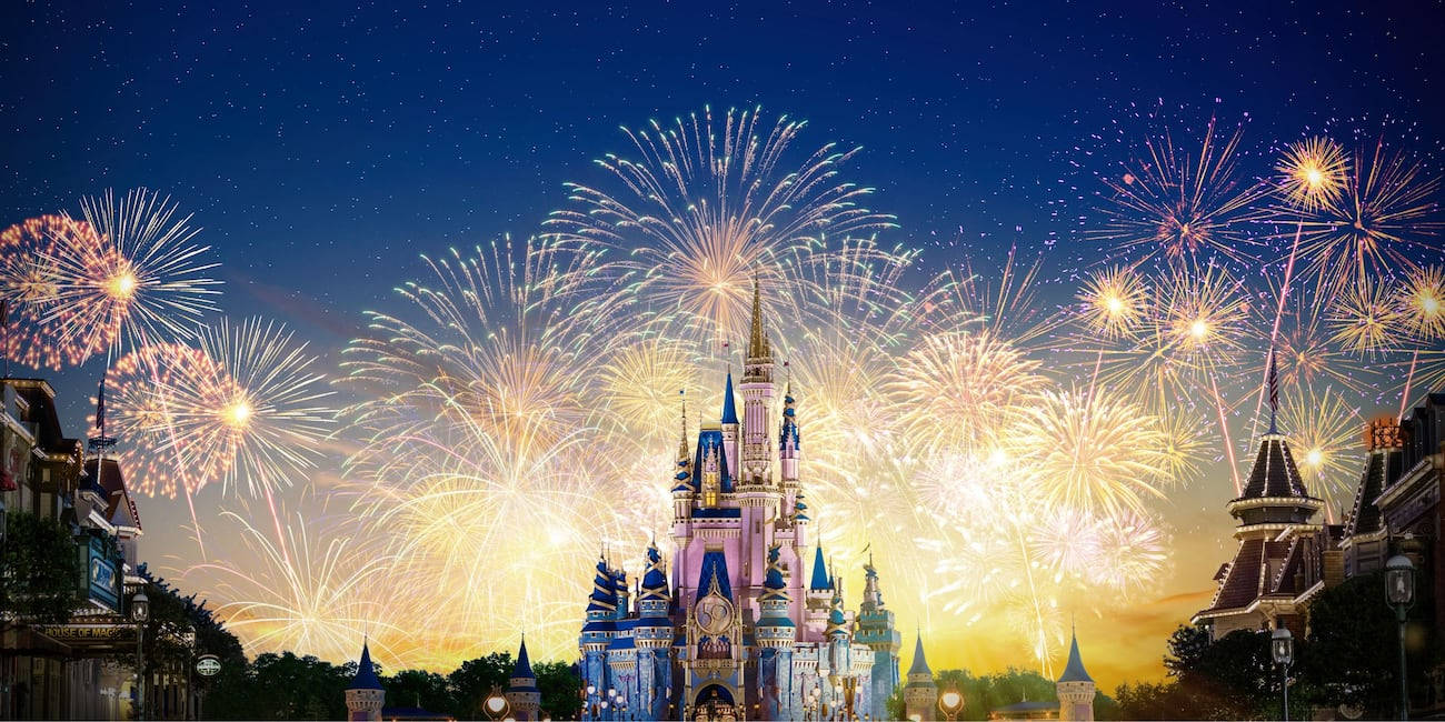 Disneyworld Fireworks Background