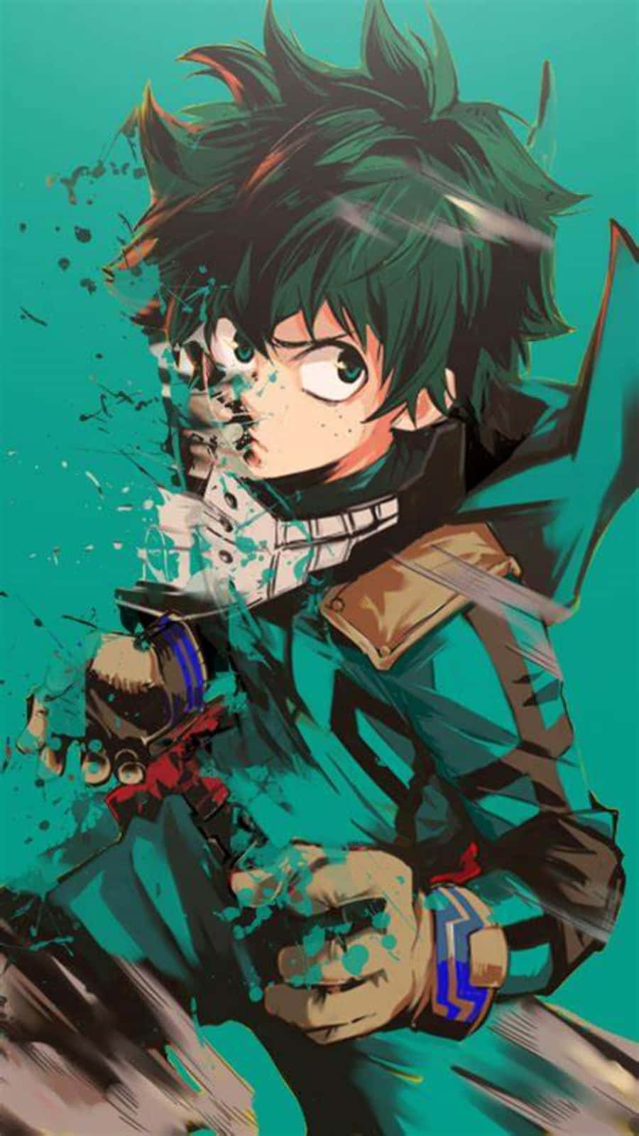 Dispersed My Hero Academia Deku Phone Background