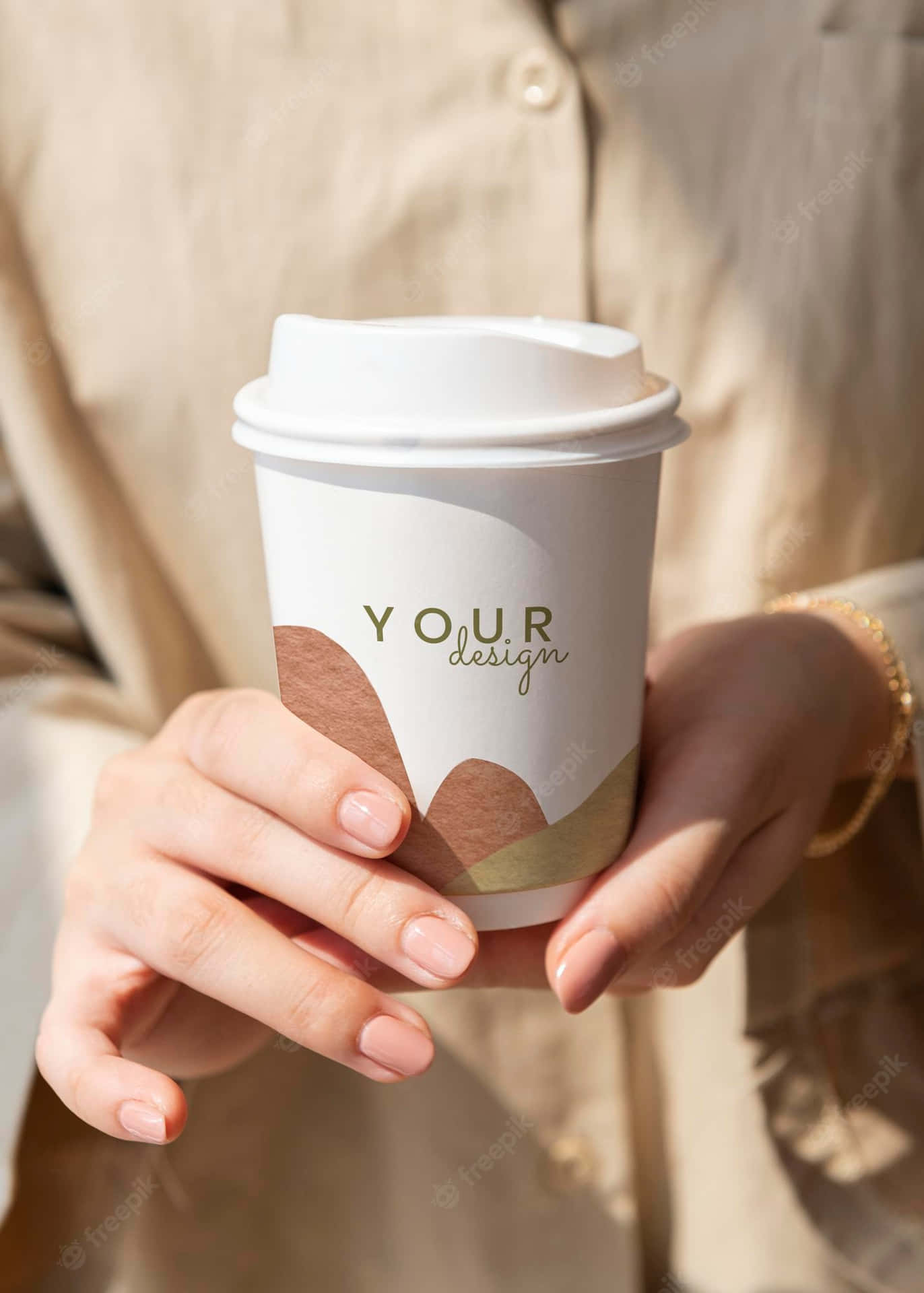 Disposable Cup Mockup Background