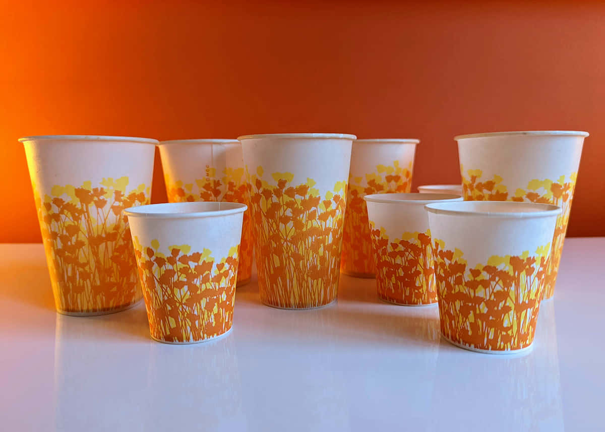 Disposable Flower Cups Background