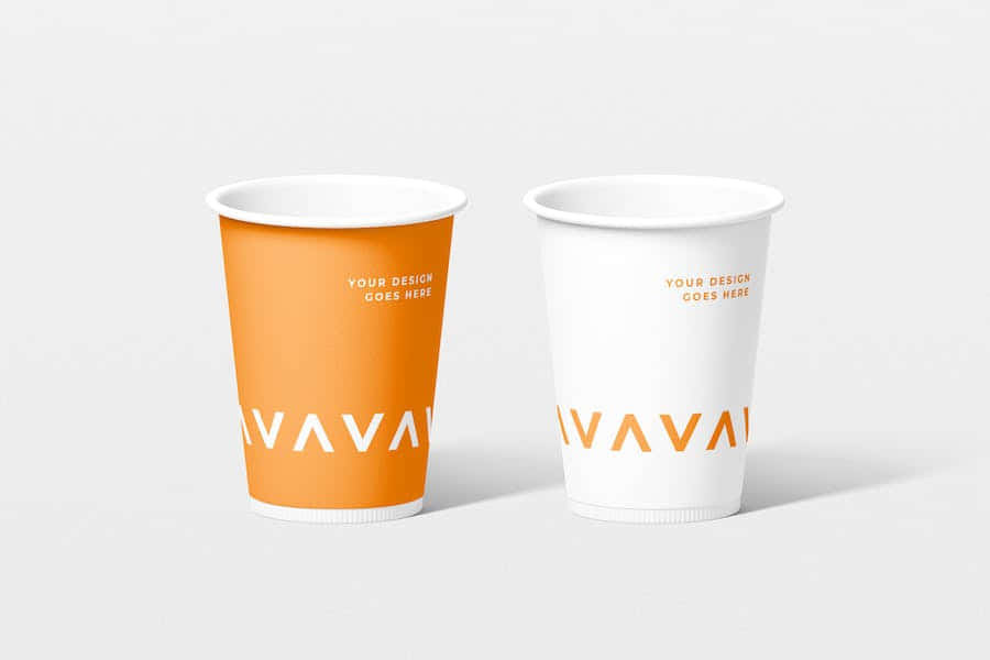 Disposable Paper Cup Mockup Background