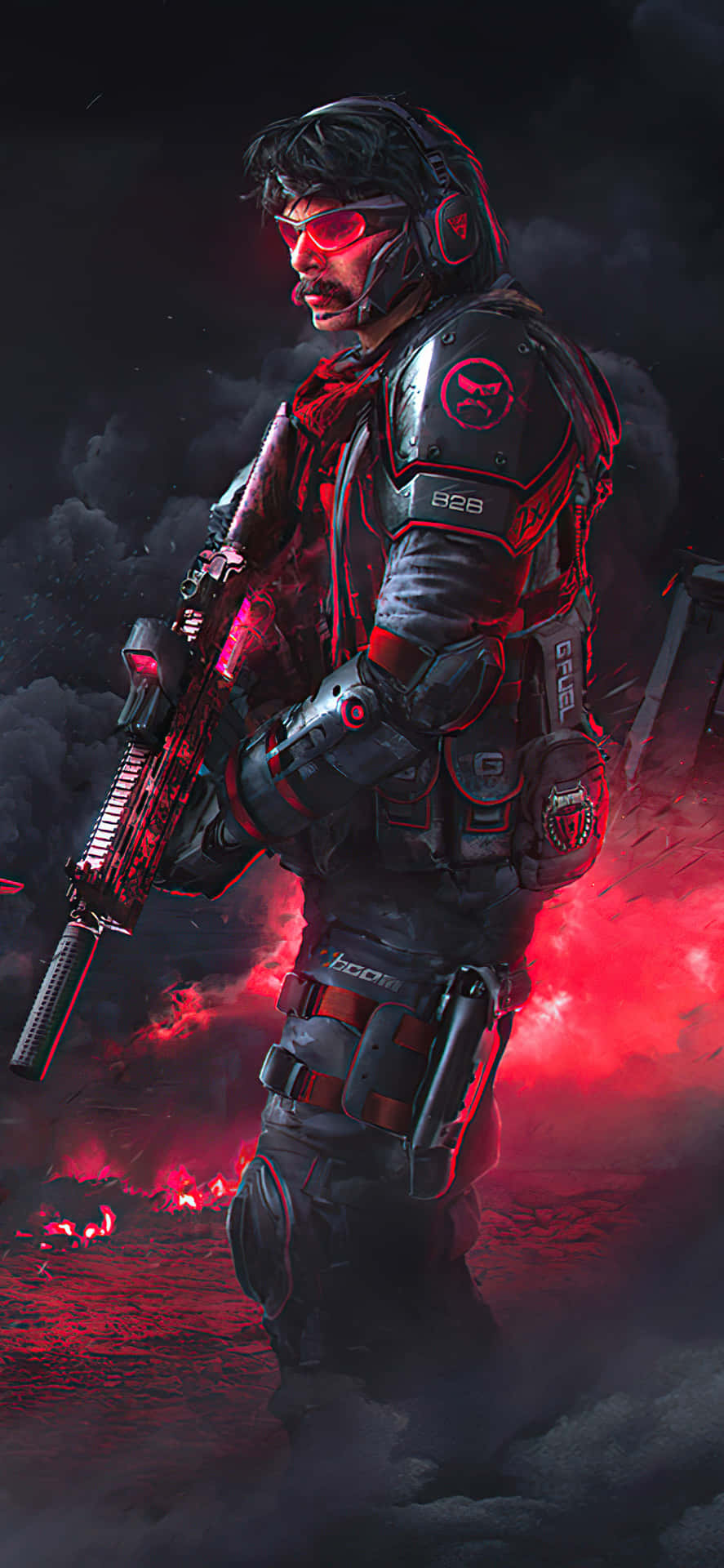 Disrespectful Dr Disrespect In Battle Background