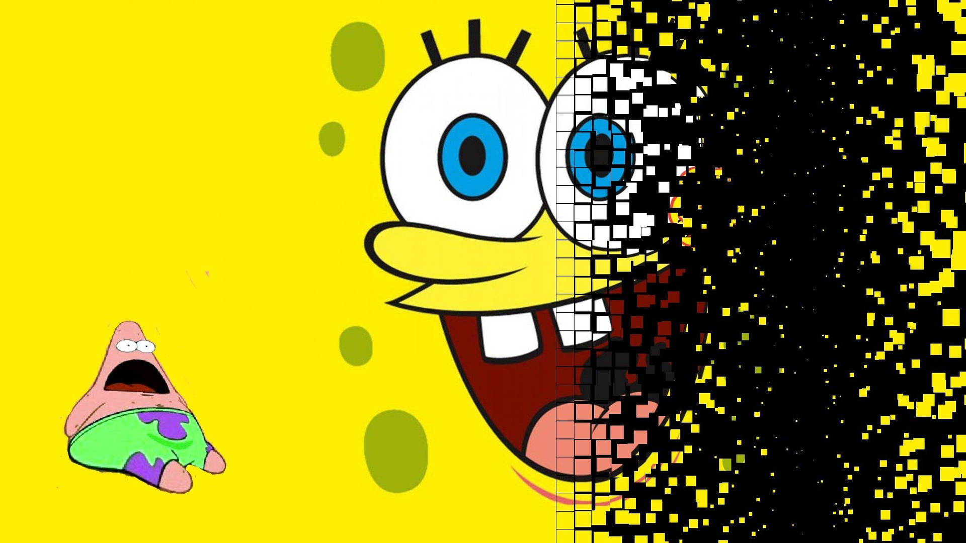 Dissolving Spongebob And Patrick Desktop Background