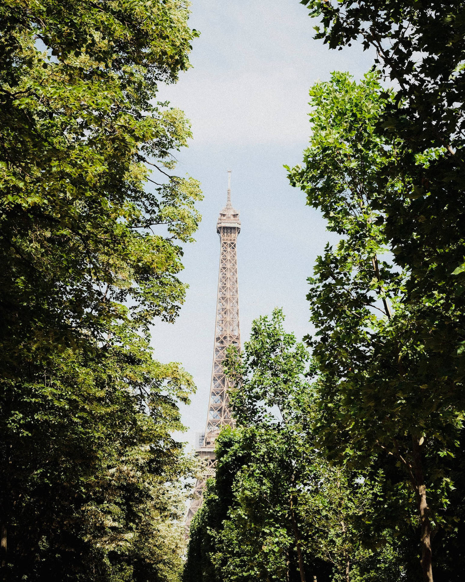 Distant Eiffel Tower In France Iphone Background