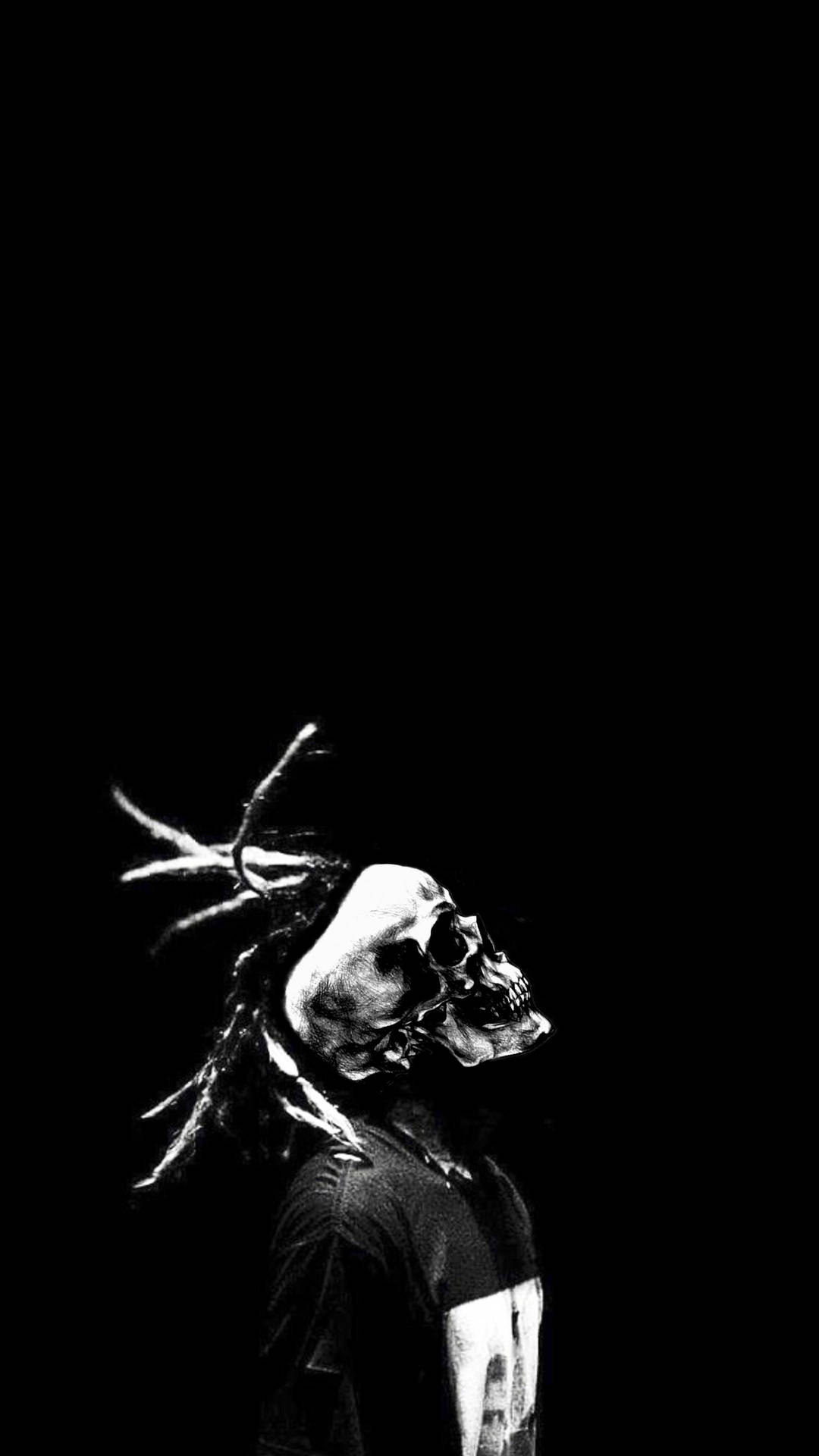Distinctive Dreadlock Skull Art Inspired By Suicideboys Background