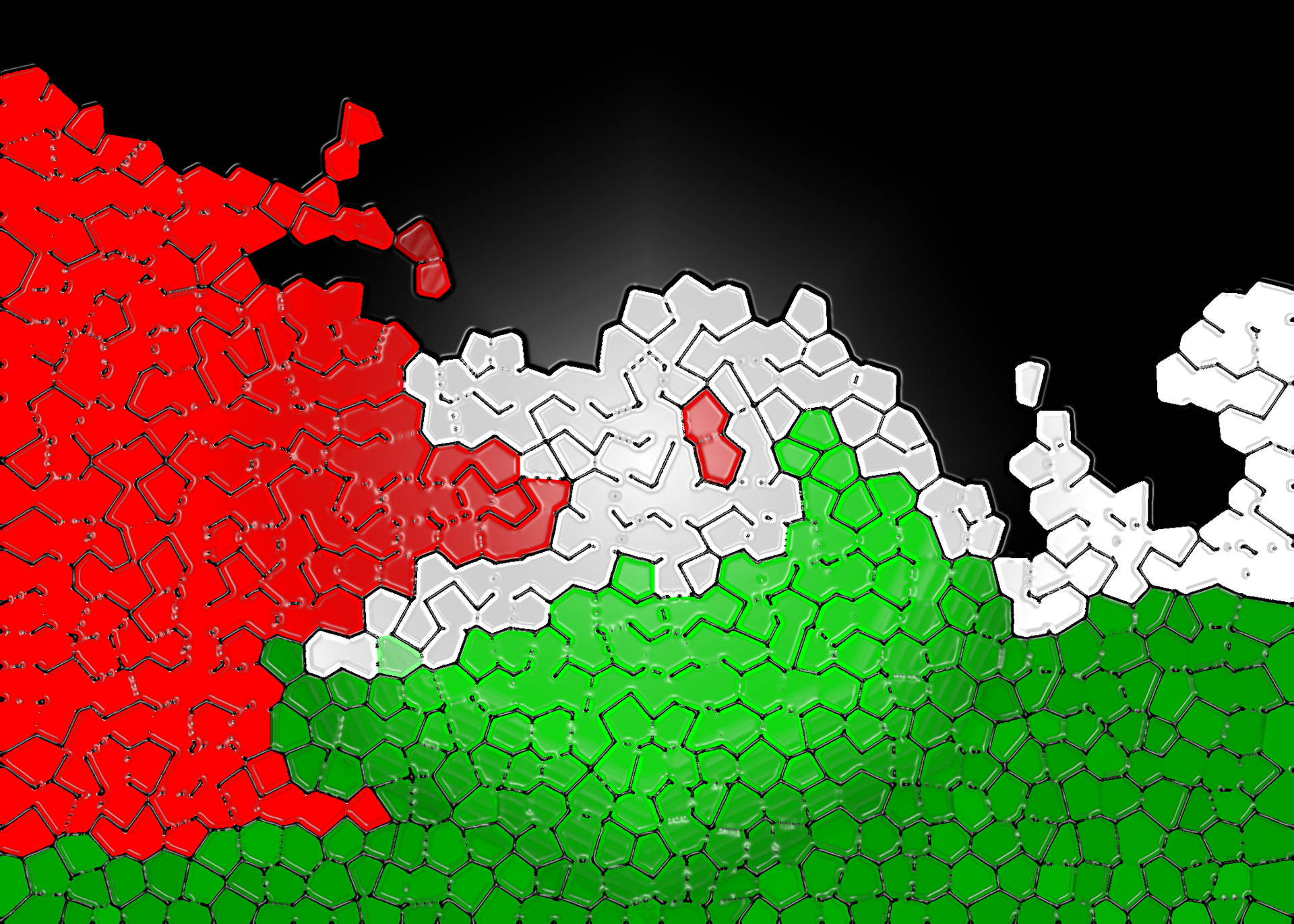 Distinctive Geometric Pattern Of The Palestinian Flag Background