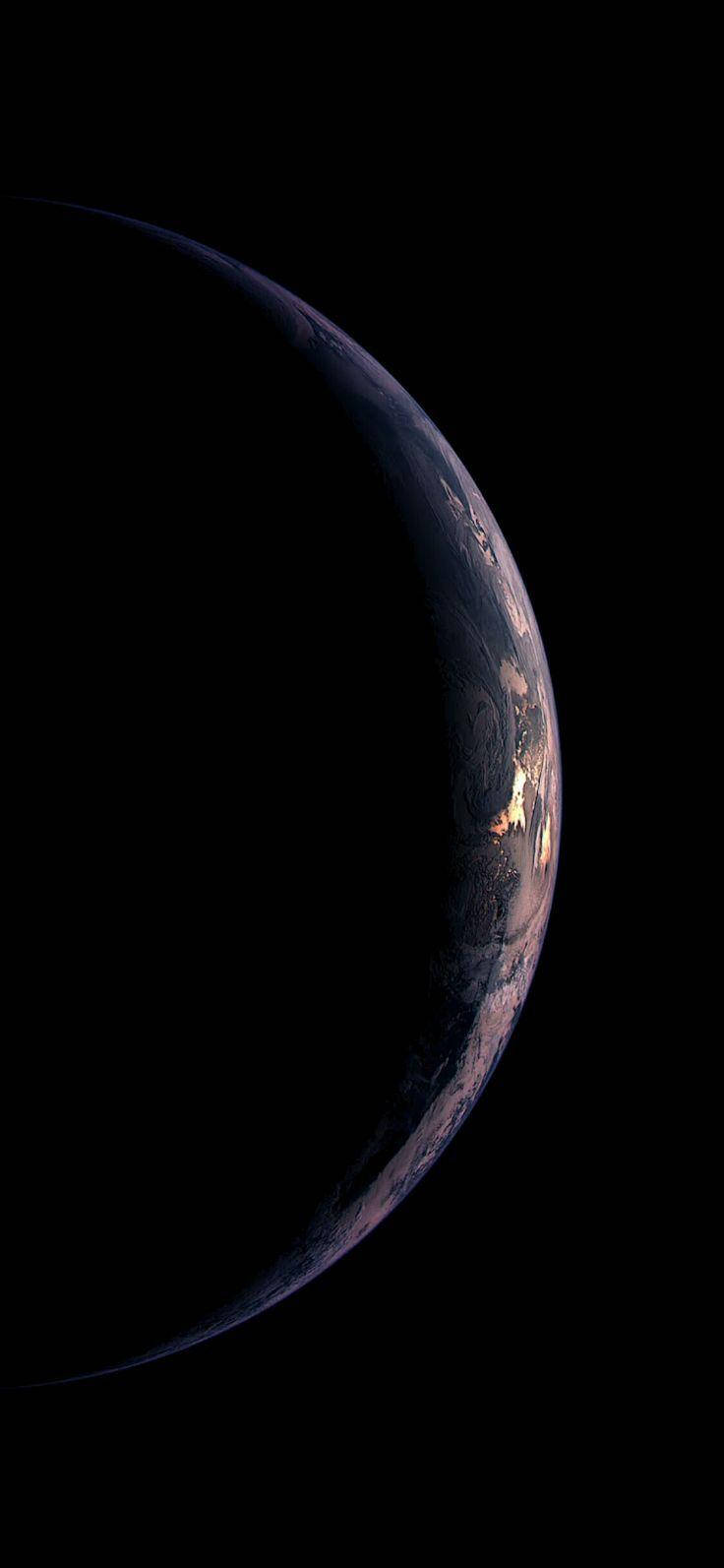 Distinctive Iphone X Amoled Display Featuring A High-resolution Planet Surface Image.