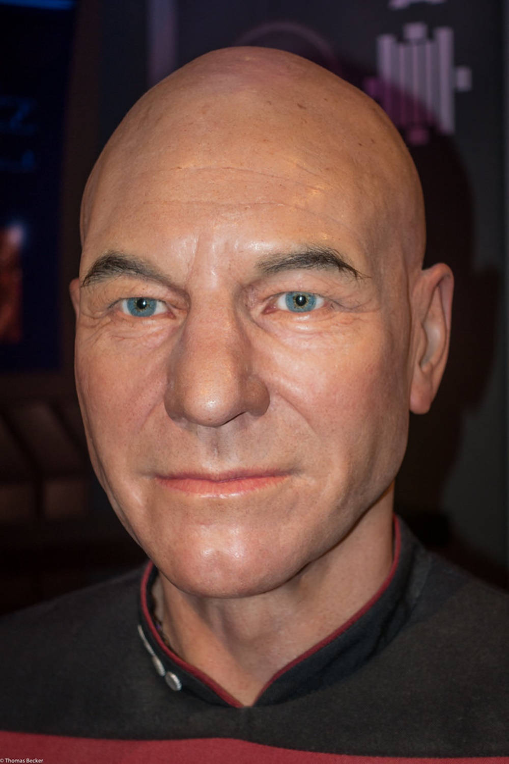 Distinguished Actor Patrick Stewart Captivates With His Steely Blue Eyes Background