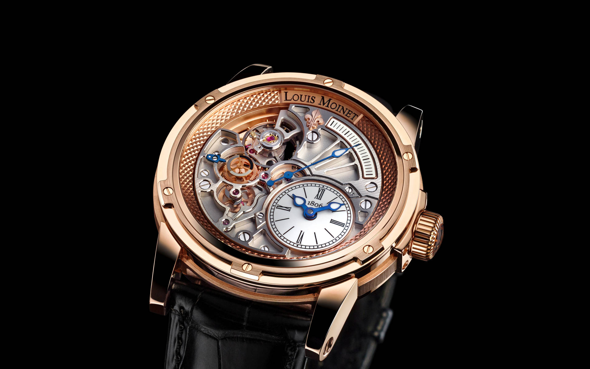 Distinguished Elegance - Louis Moinet Gold Watch Background