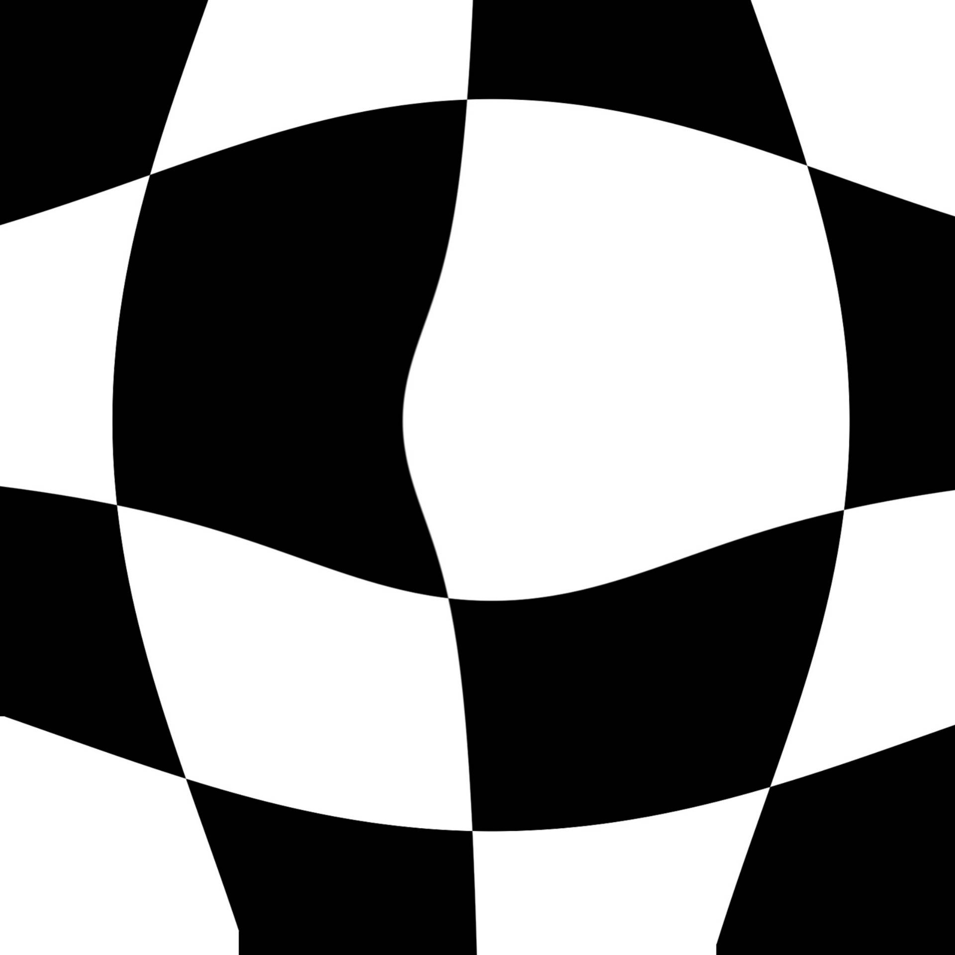 Distorted Black And White Squares Checkered Pattern Background