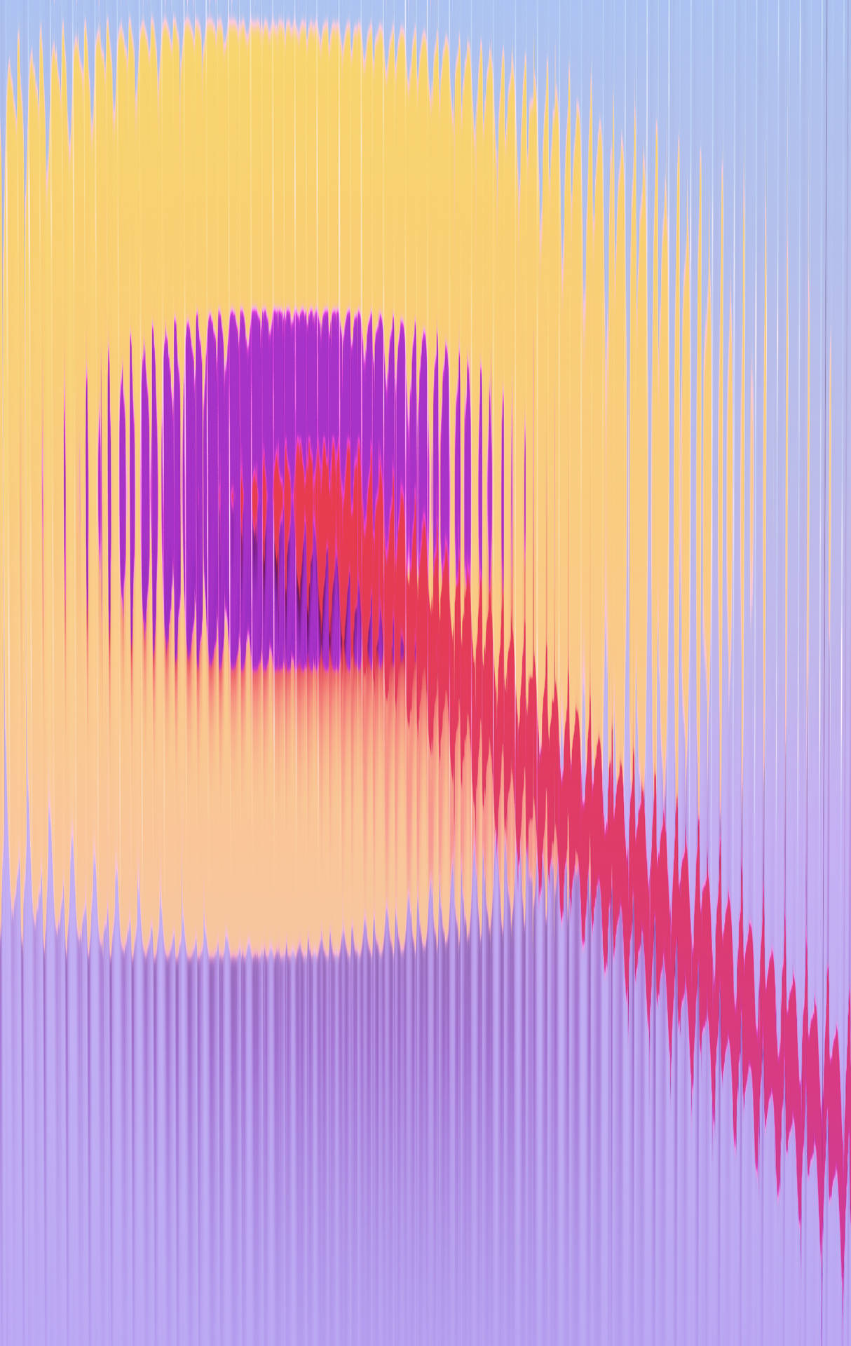 Distorted Violet And Yellow Mobile 3d