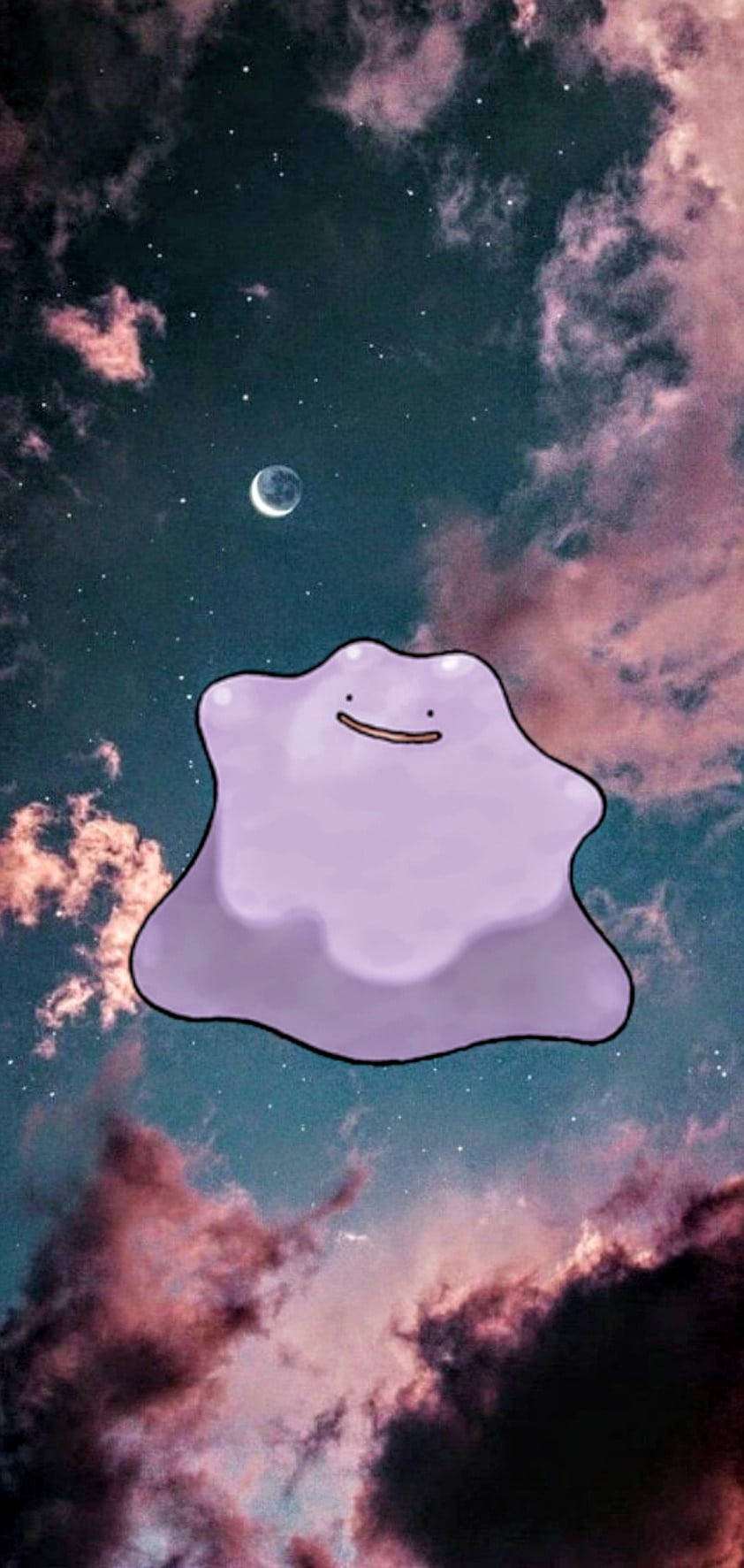 Ditto In Night Sky Background