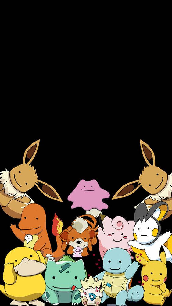 Ditto With Other Pocket Monsters Background