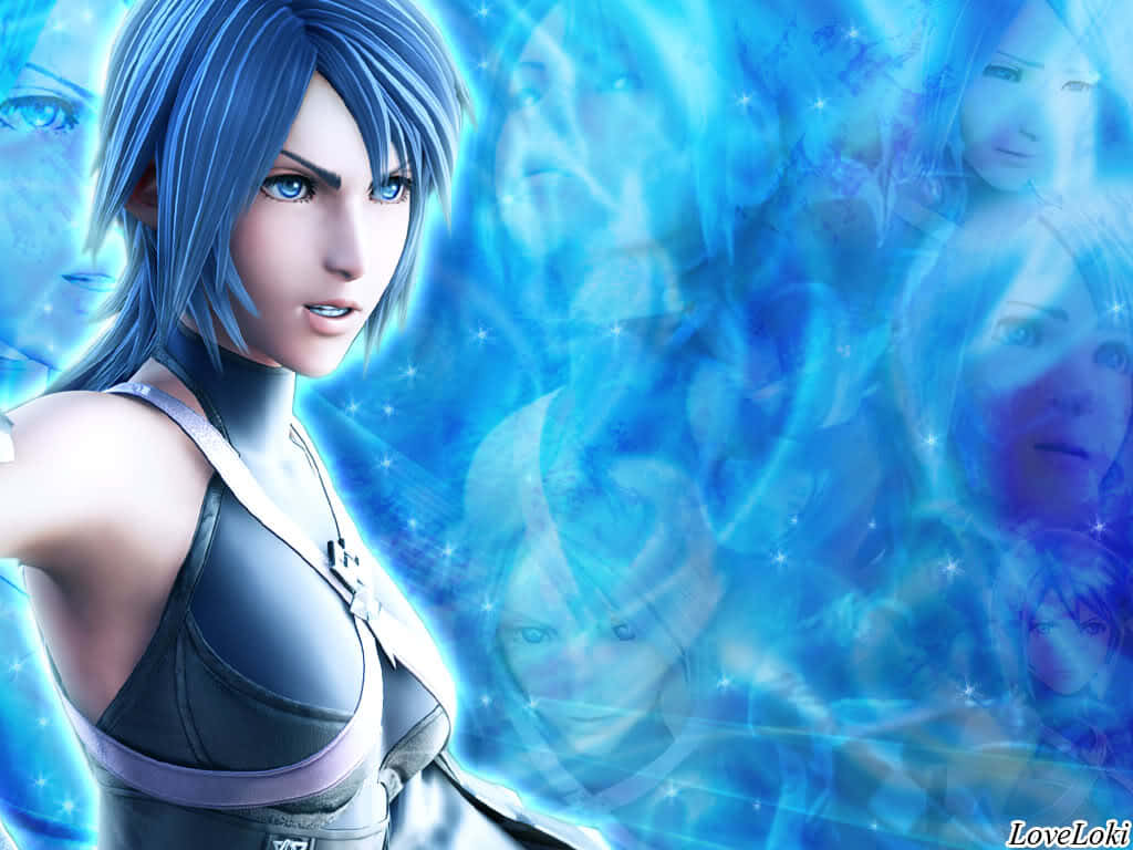 Dive Deep Into A Dystopian Fantasy World With Kingdom Hearts Aqua Background