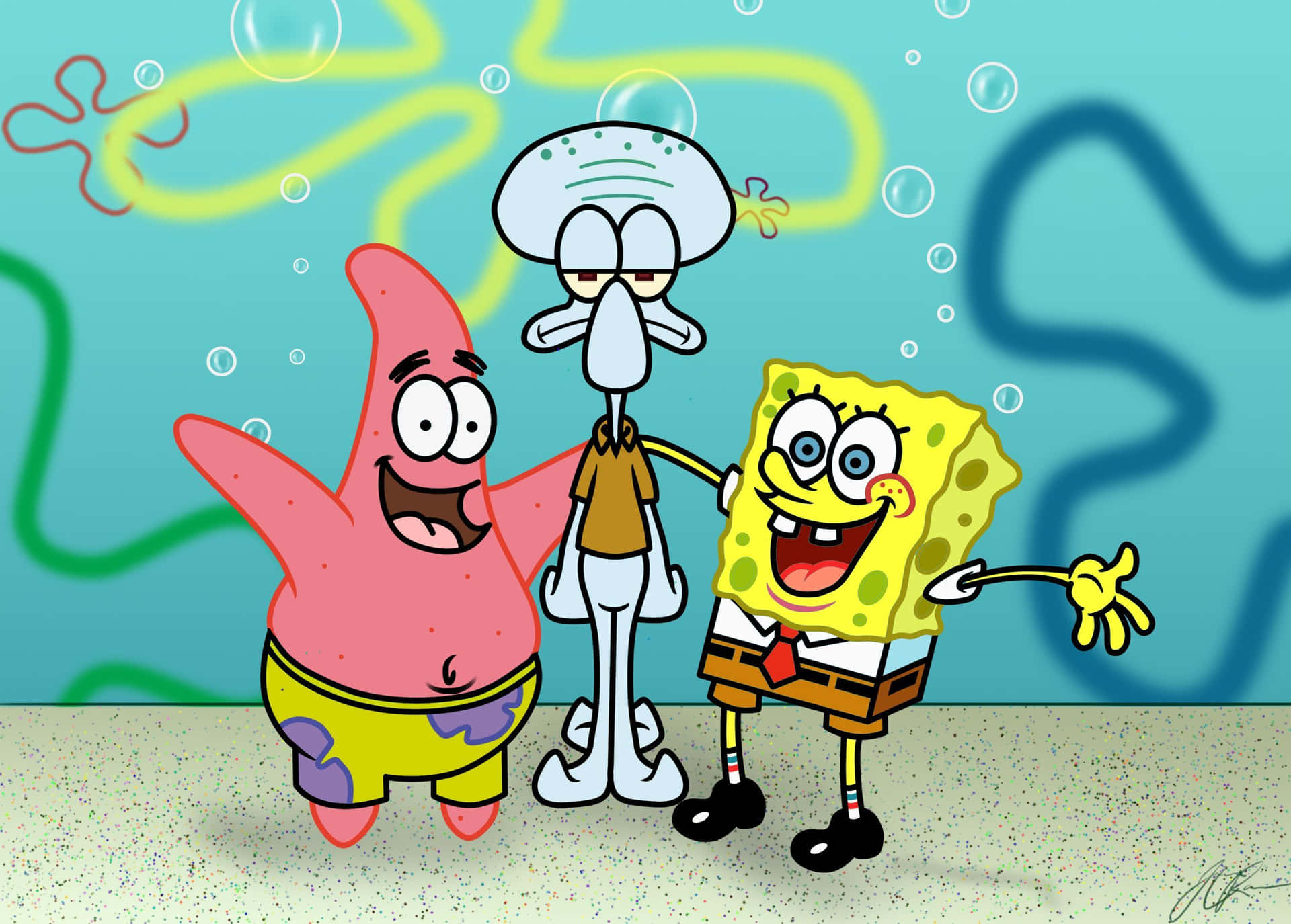 Dive Deep Into Aesthetic Squidward Background