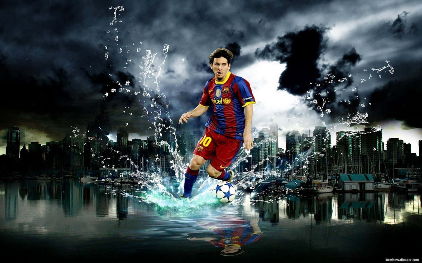 Dive Deeper Into The World Of Lionel Messi With This Cool Wallpaper Background