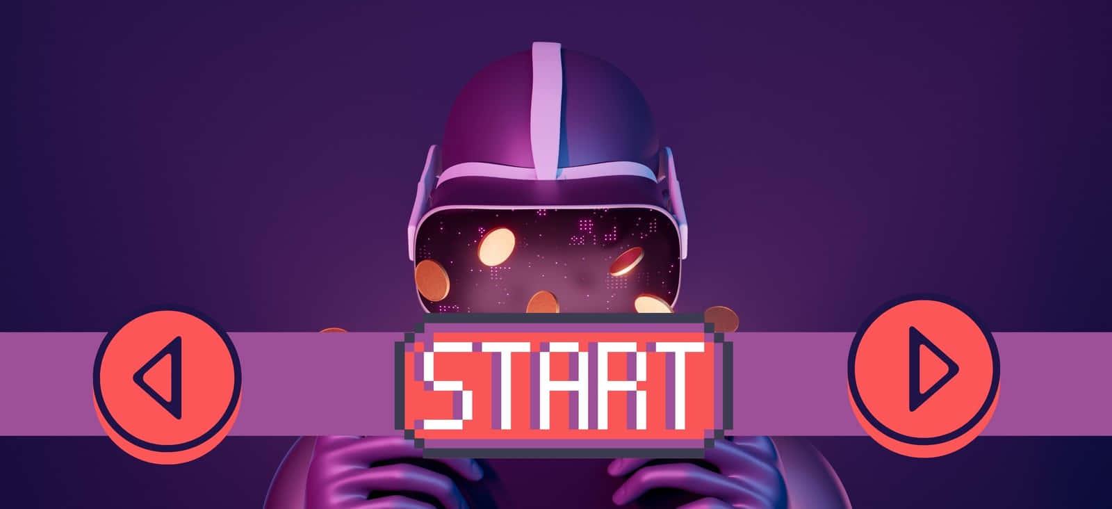 Dive Into A World Of Neon Gaming Background