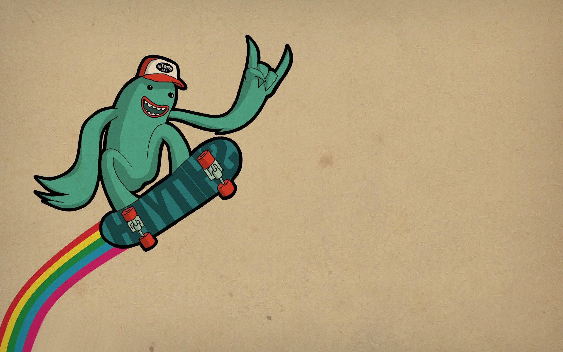 Dive Into Adventure On Your Skateboard Background