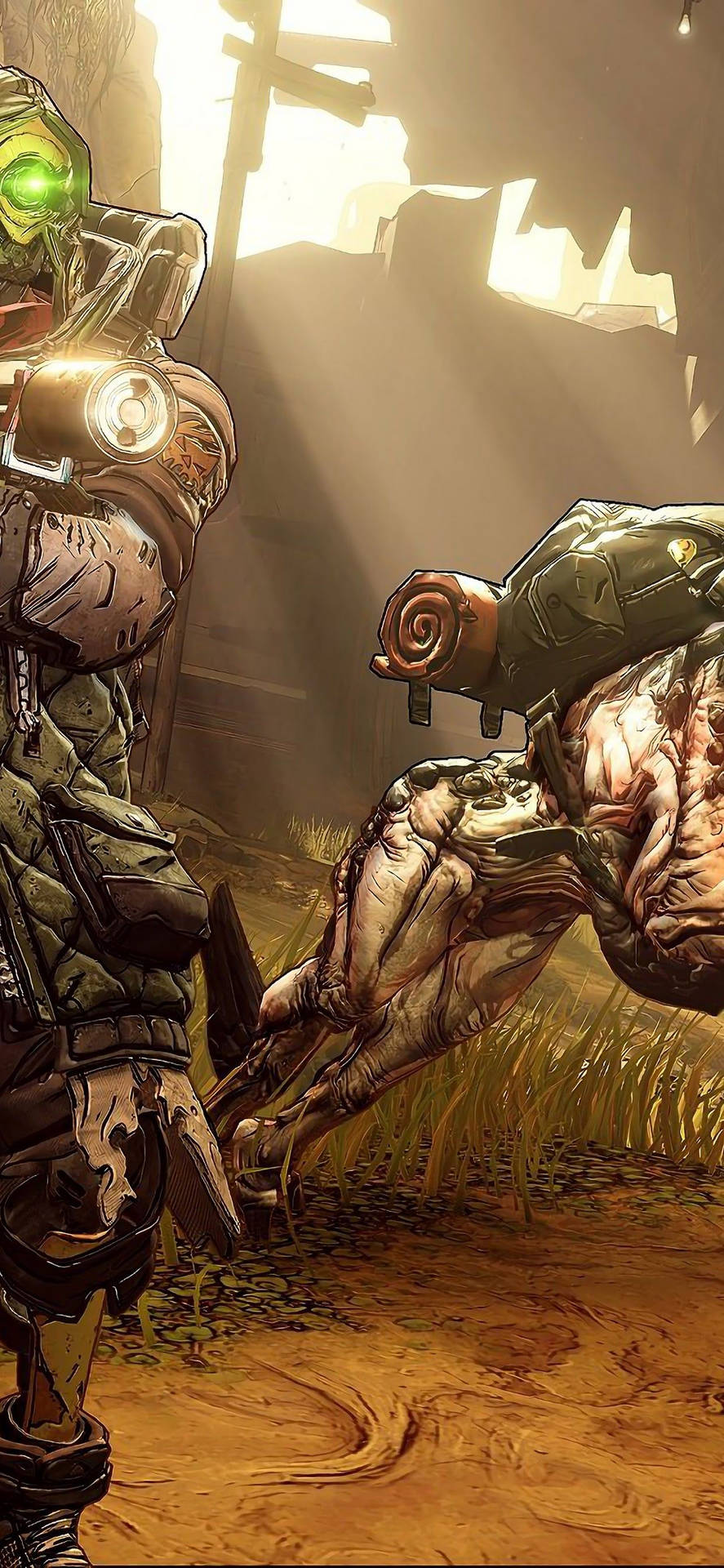 Dive Into The Action-packed World Of Borderlands On Your Iphone Background