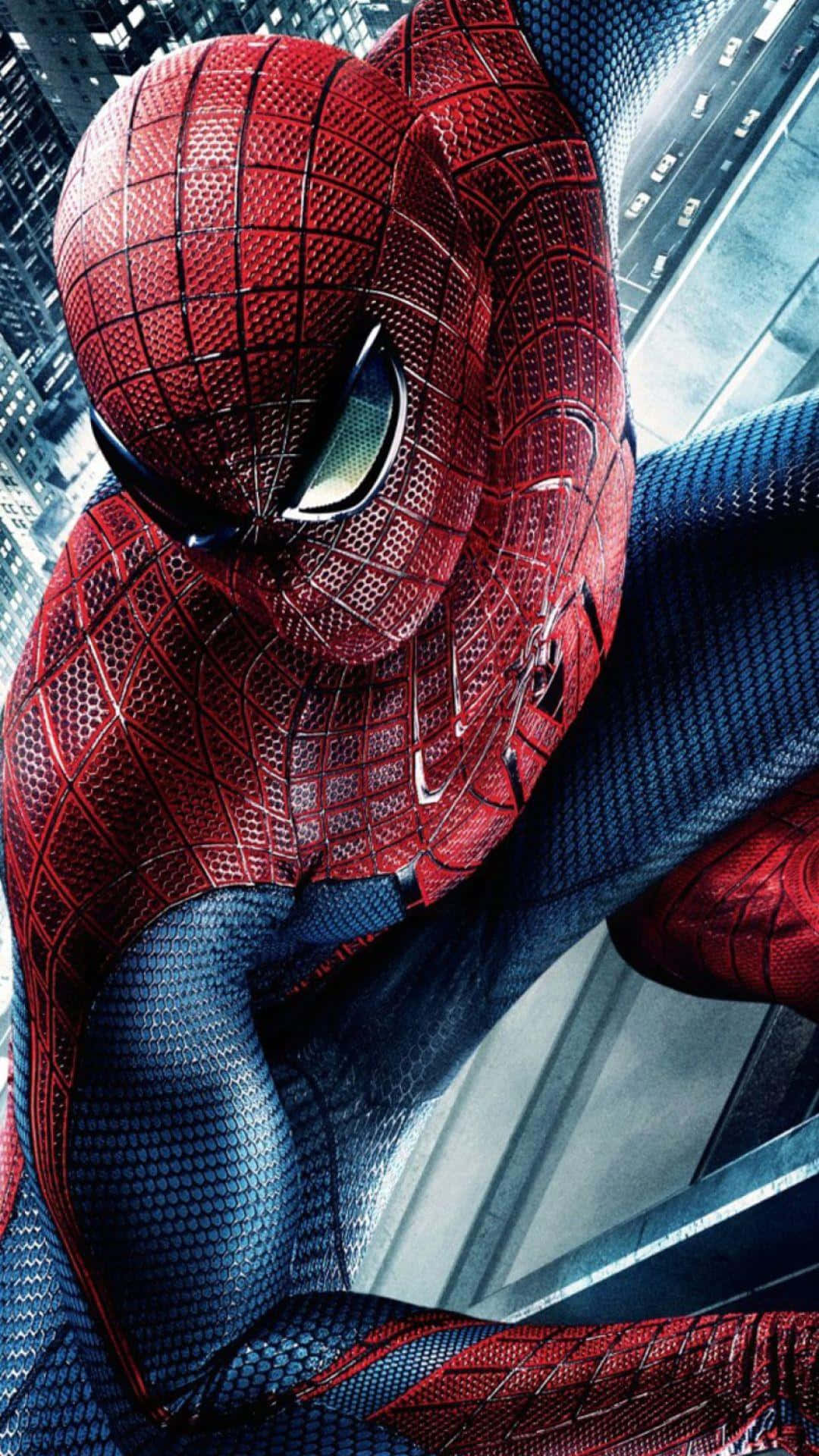 Dive Into The Action With This Stunning Wallpaper Featuring The Amazing Spider-man For Your Iphone. Background