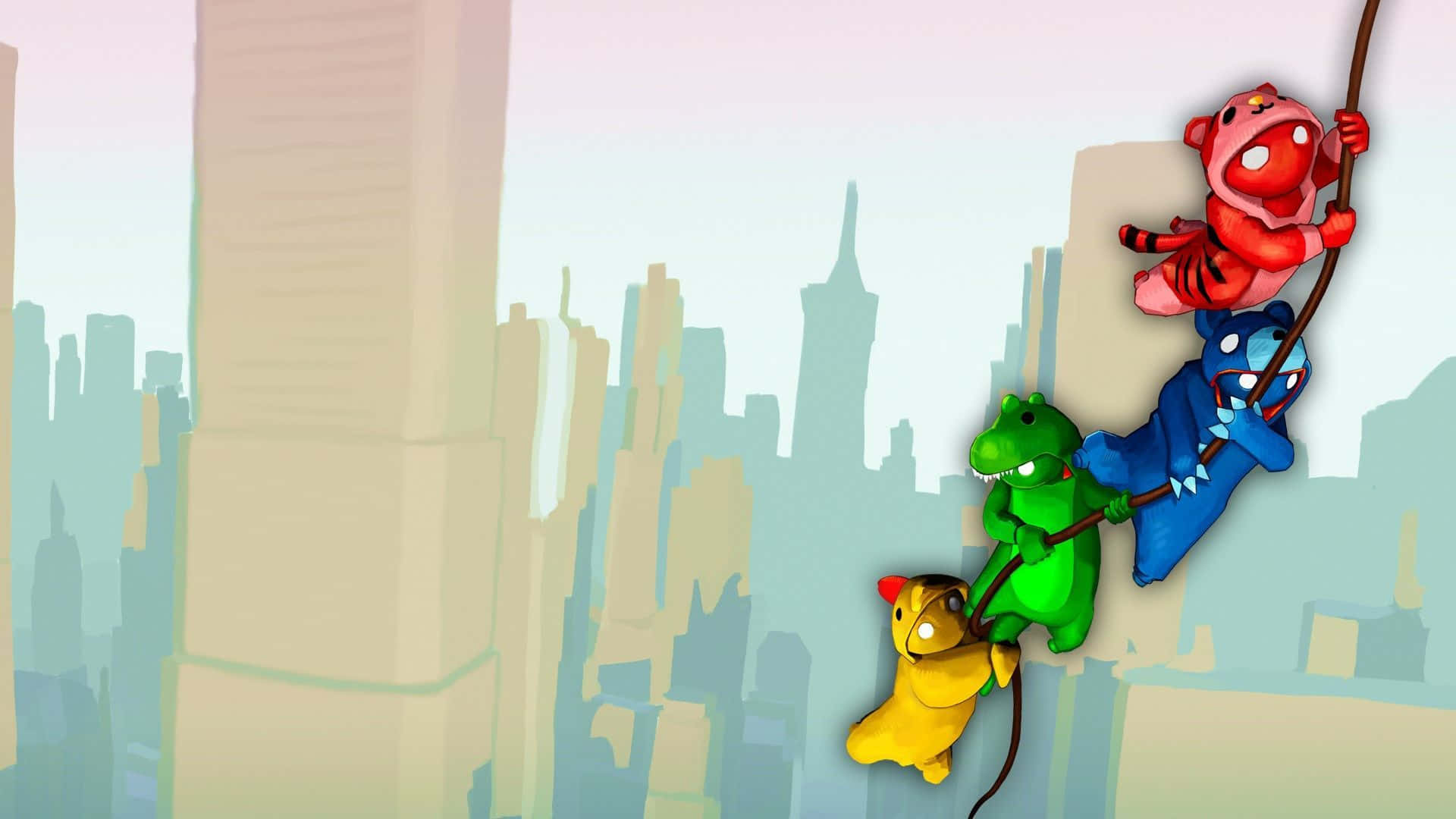Dive Into The Boisterous And Colorful World Of Gang Beasts Background