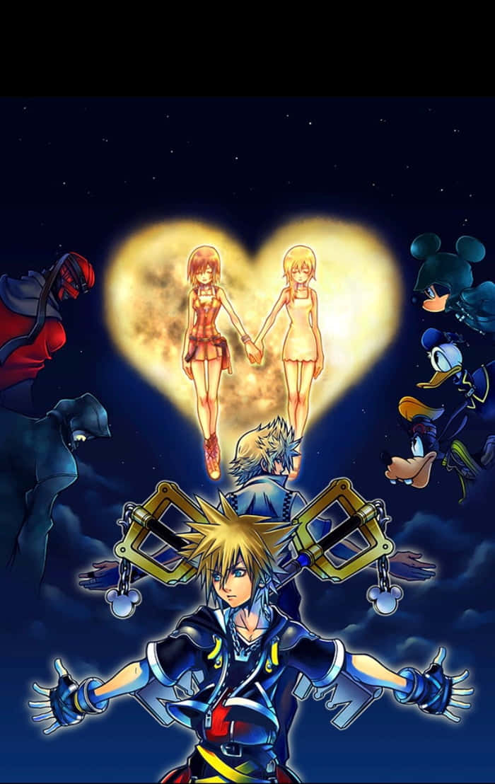 Dive Into The Colorful World Of Kingdom Hearts With A Magical Phone Background