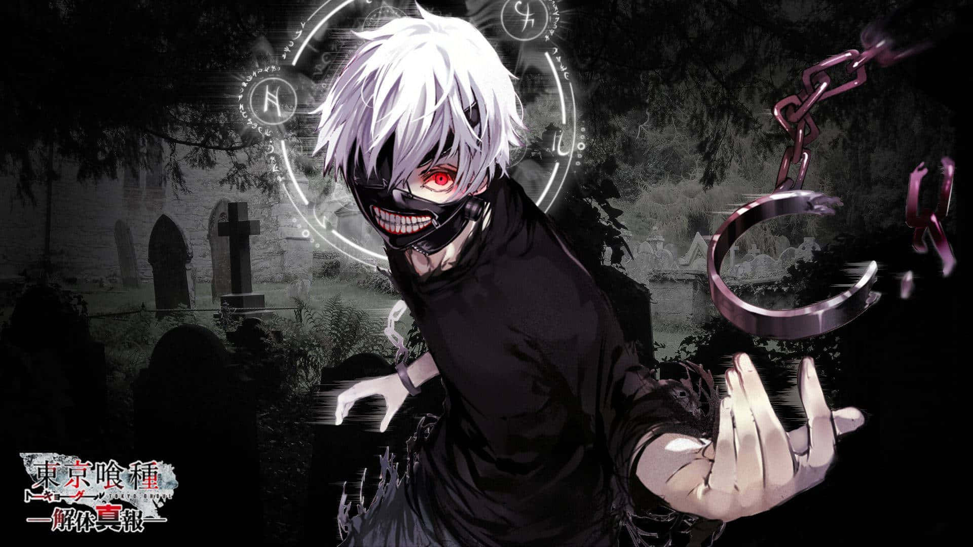 Dive Into The Dark Streets Of Tokyo Ghoul With This Unique Background Background