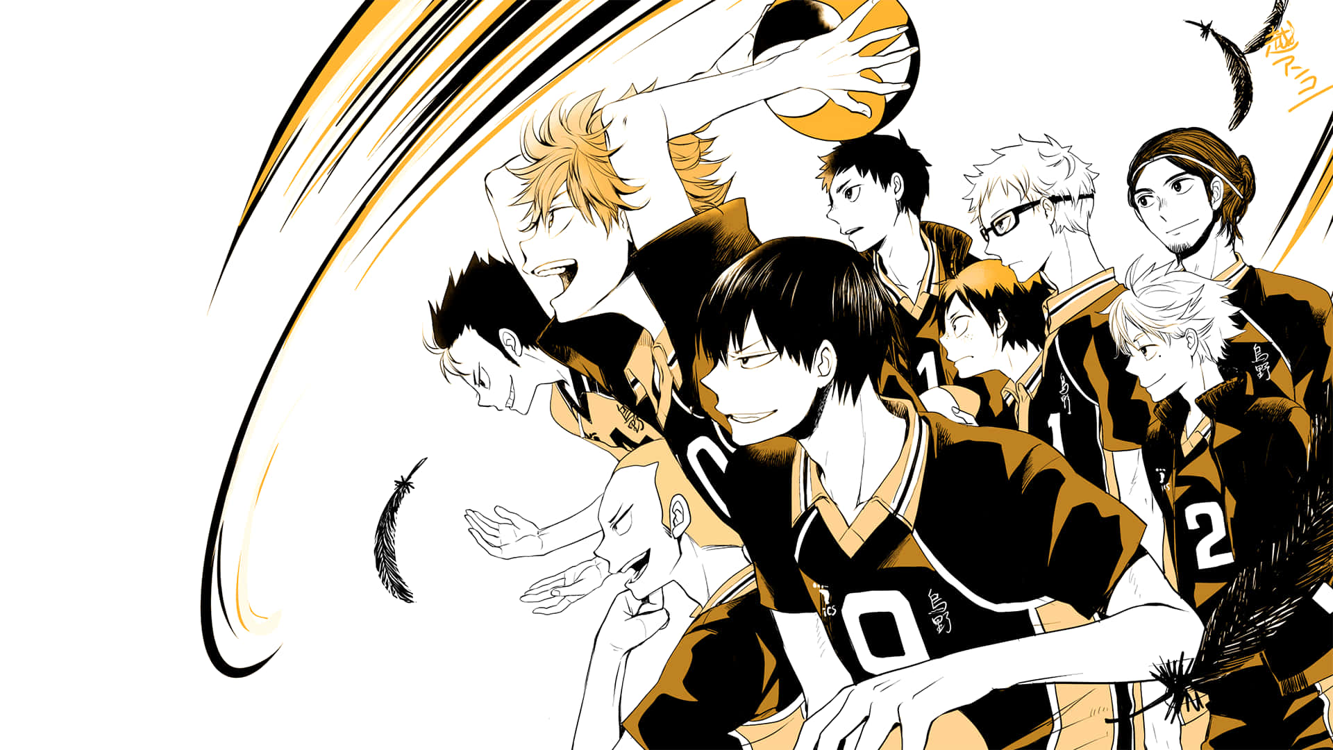 Dive Into The World Of Haikyuu Aesthetics With A Beautiful Desktop Background Background