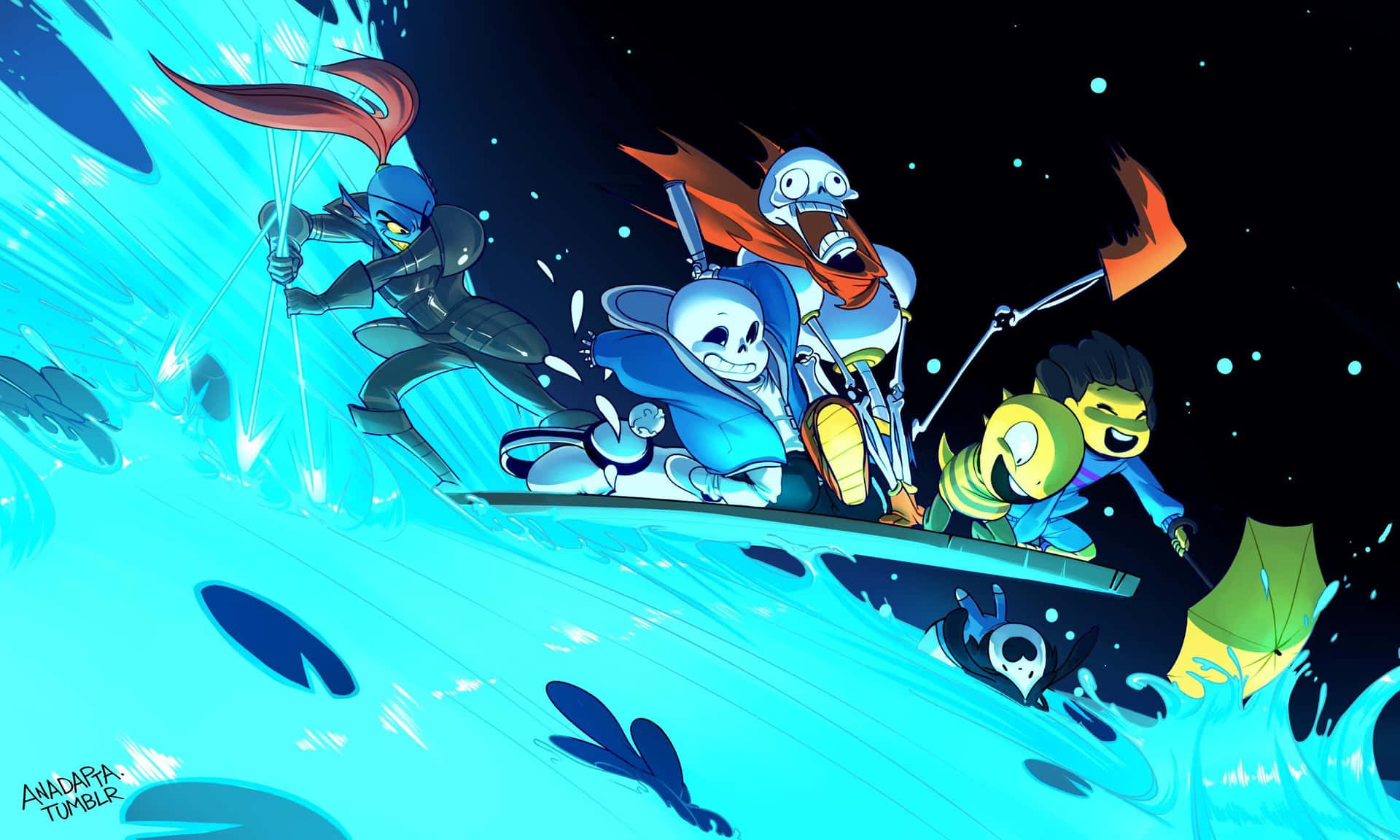 Dive Into The World Of Undertale With This Stunning Desktop Background Background