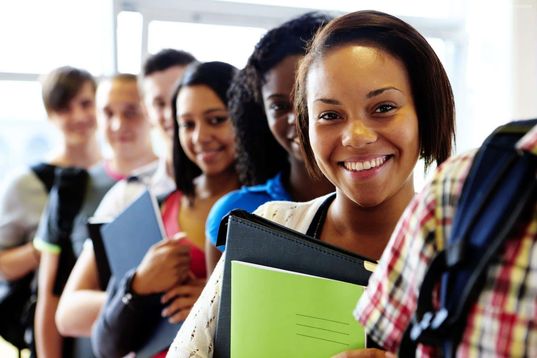 Diverse Students Smiling Background