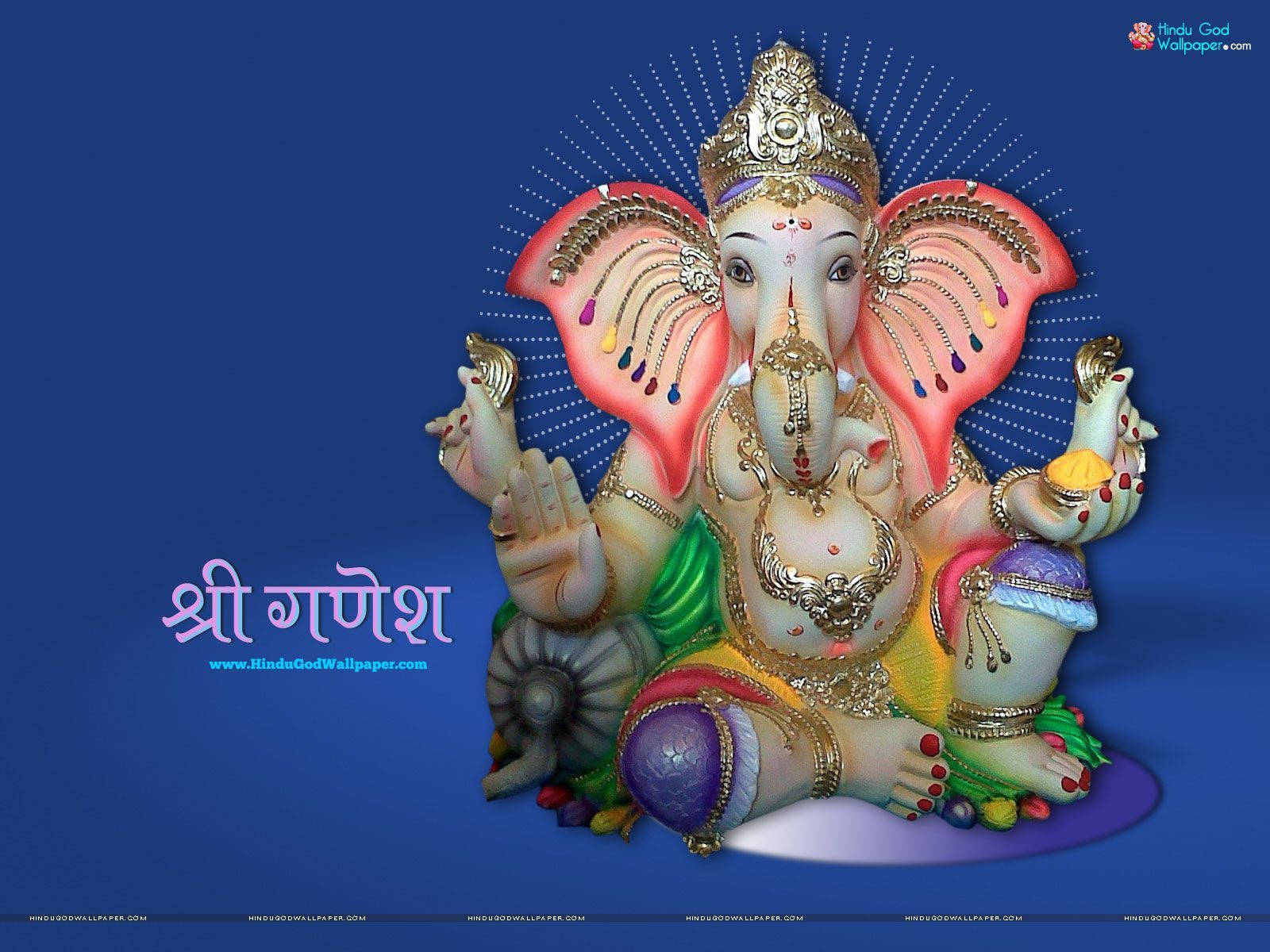 Divine 3d Art Of Lord Ganesh Background