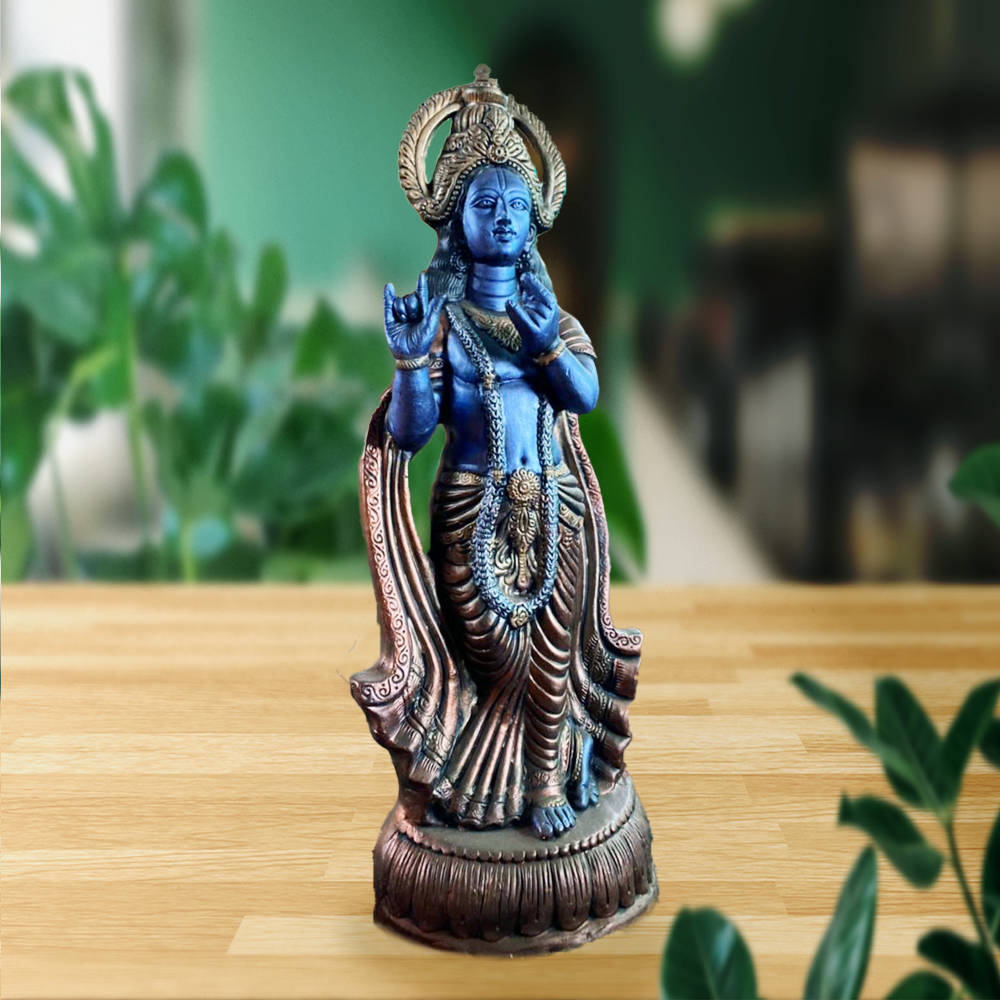 Divine 3d Image Of Lord Krishna Background