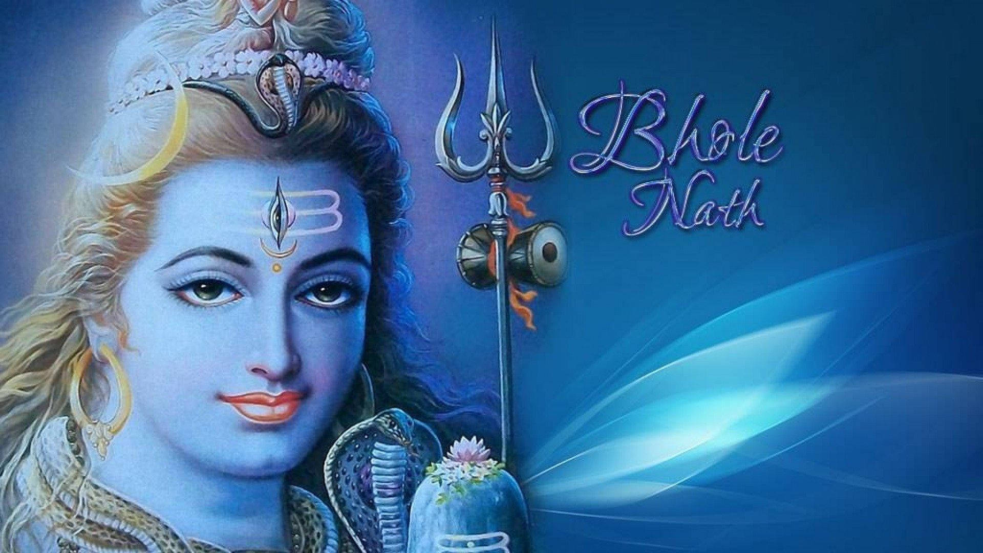 Divine 3d Render Of Bholenath Closeup Background