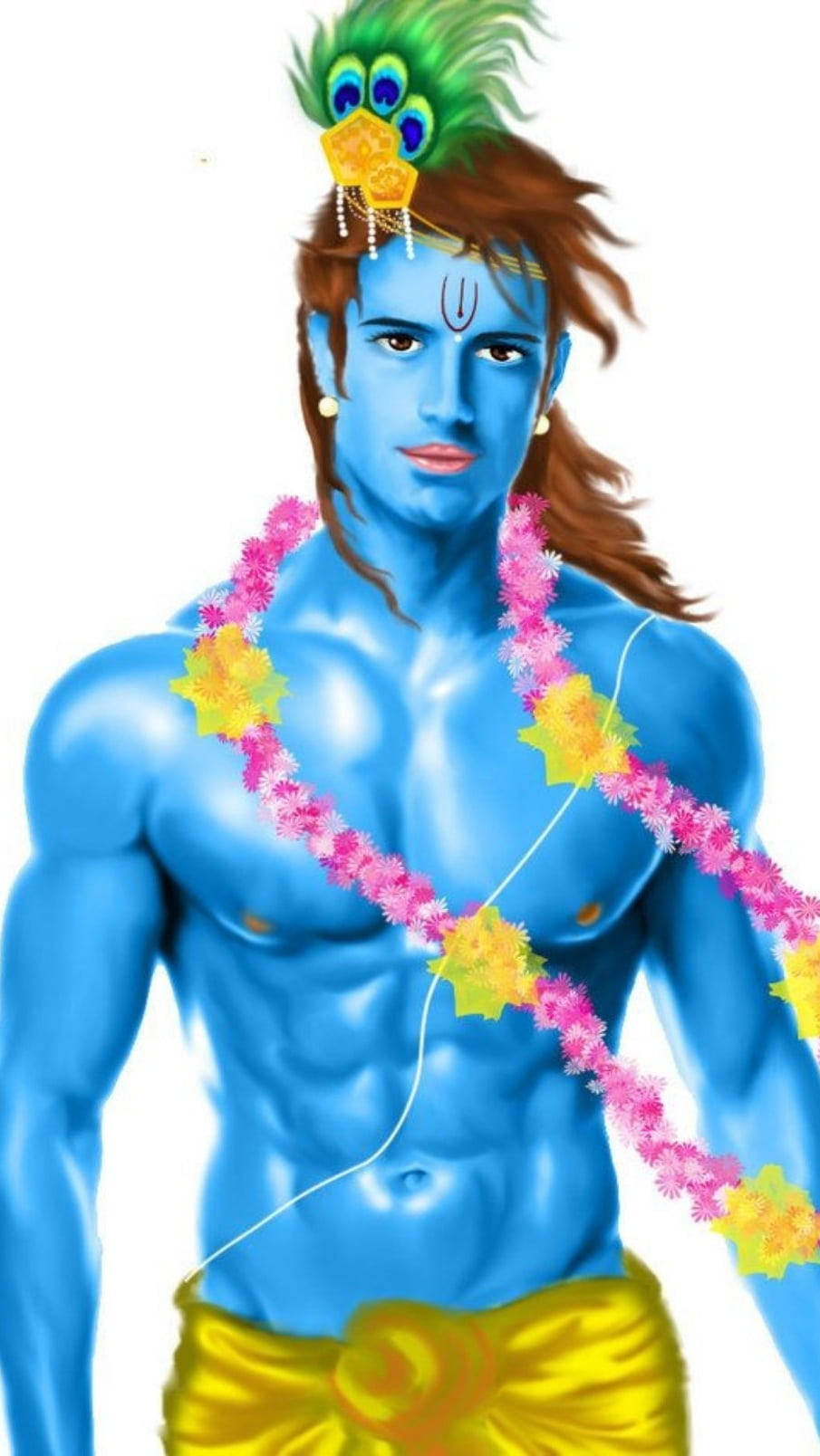 Divine 3d Representation Of Lord Krishna