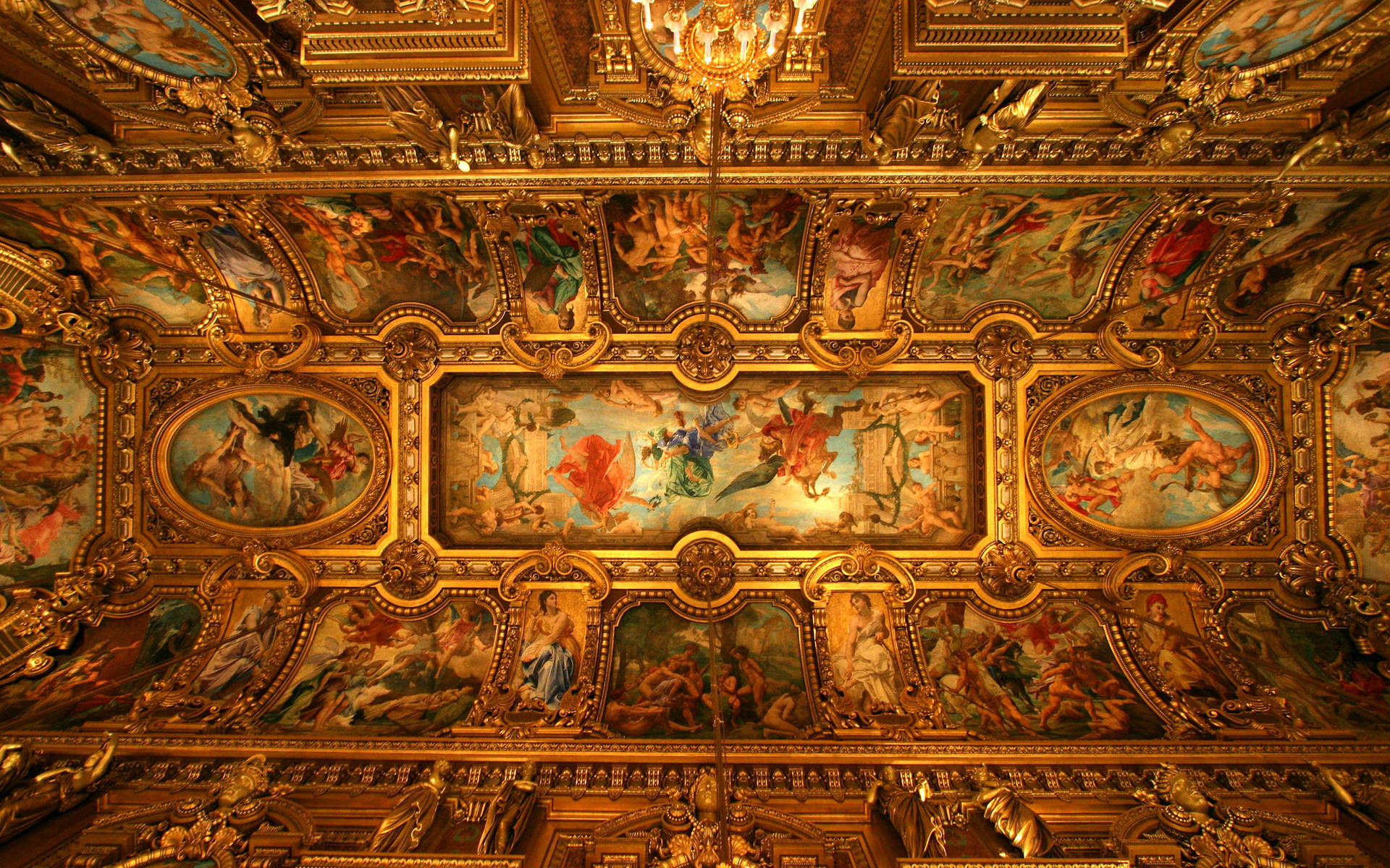 Divine Artistry Of Vatican City Ceiling Painting Background