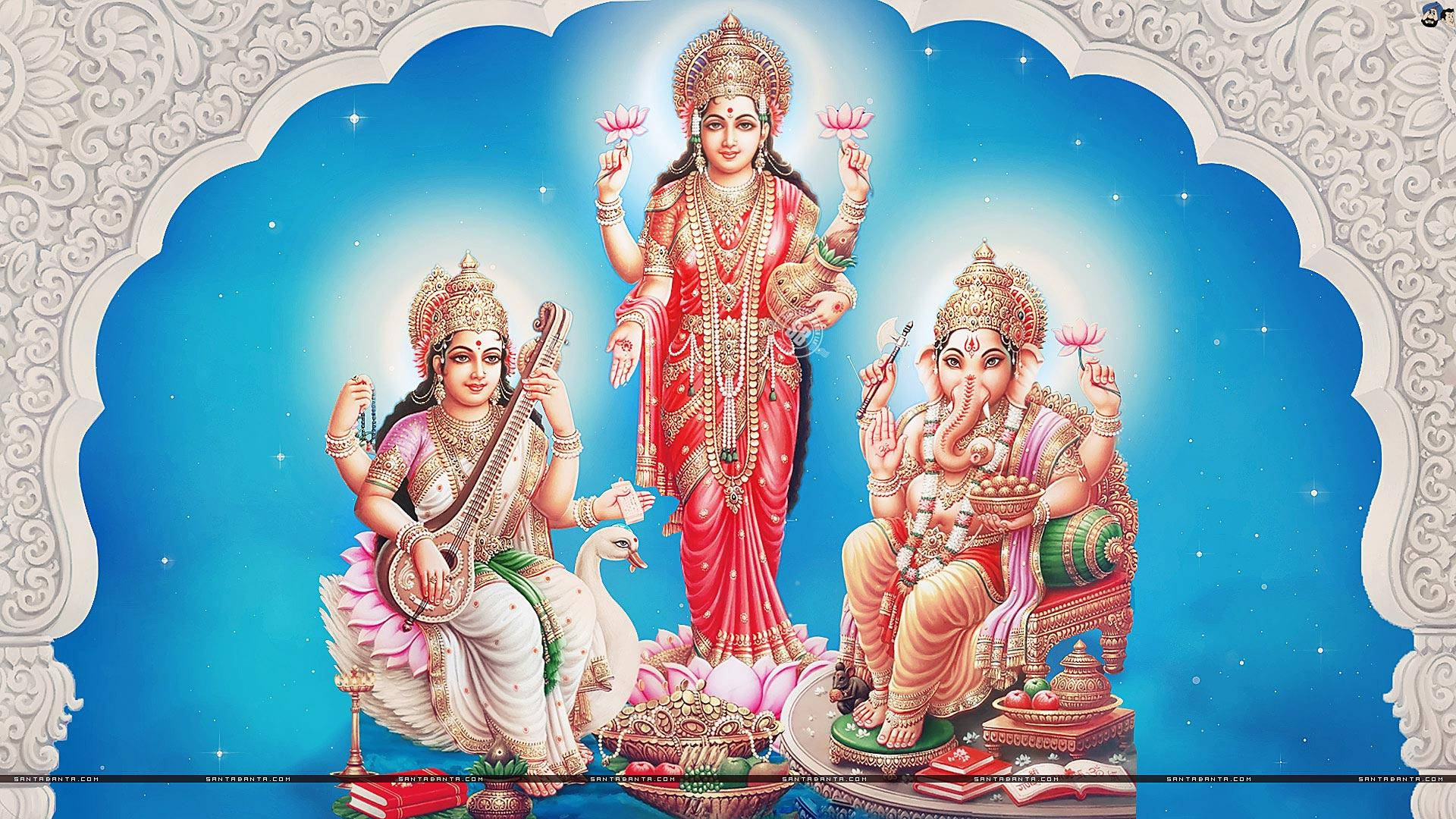 Divine Aura Of Maa Lakshmi Background
