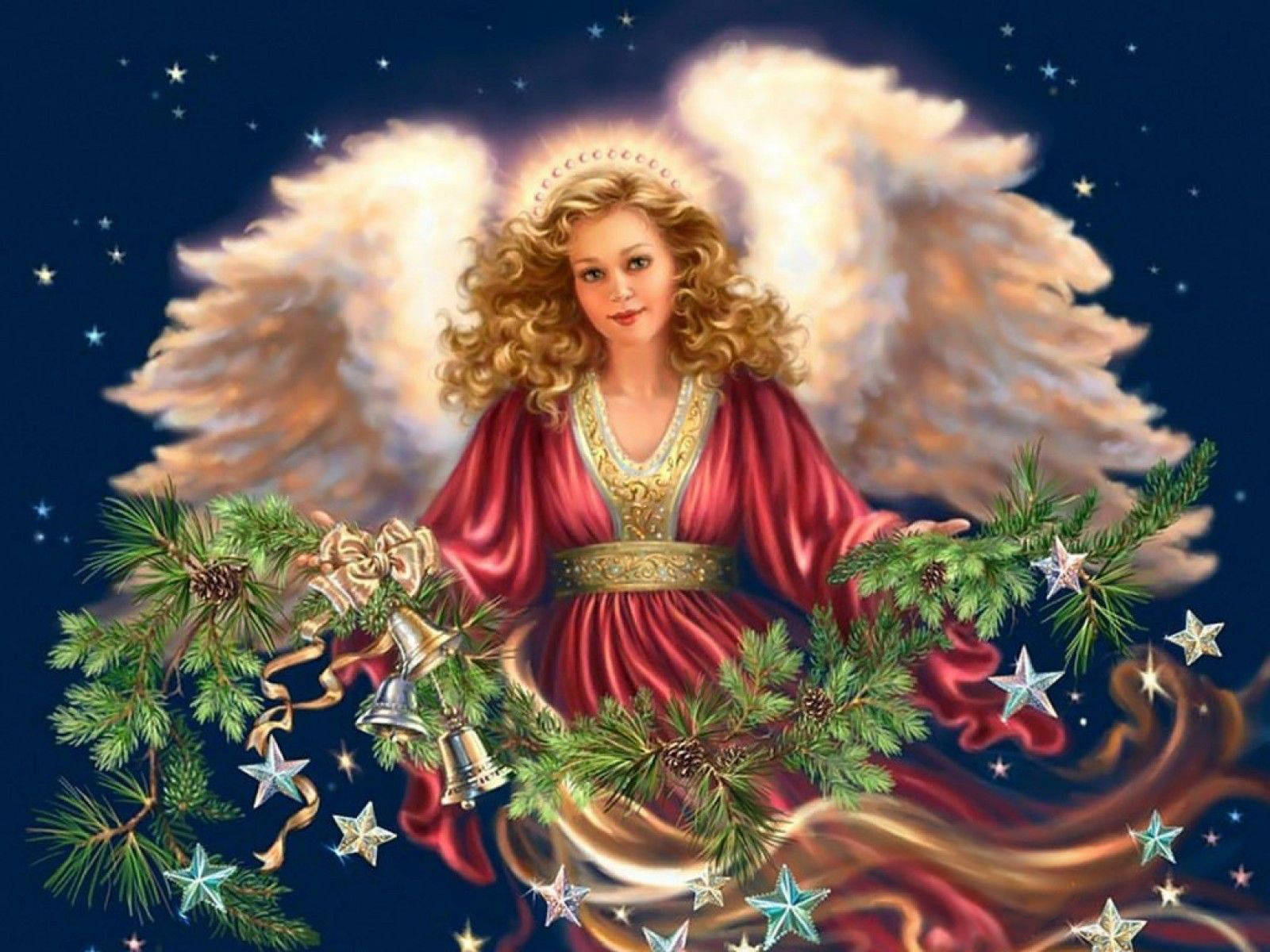 Divine Christmas Angel Background