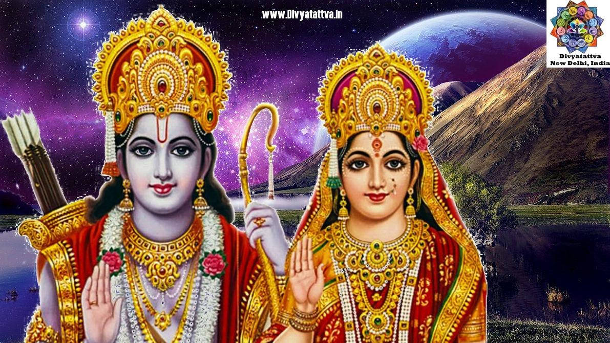 Divine Couple Ram And Sita In Sacred Union