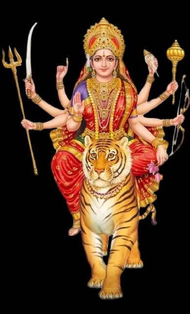 Divine Devotion - Santoshi Maa In Navratri Background